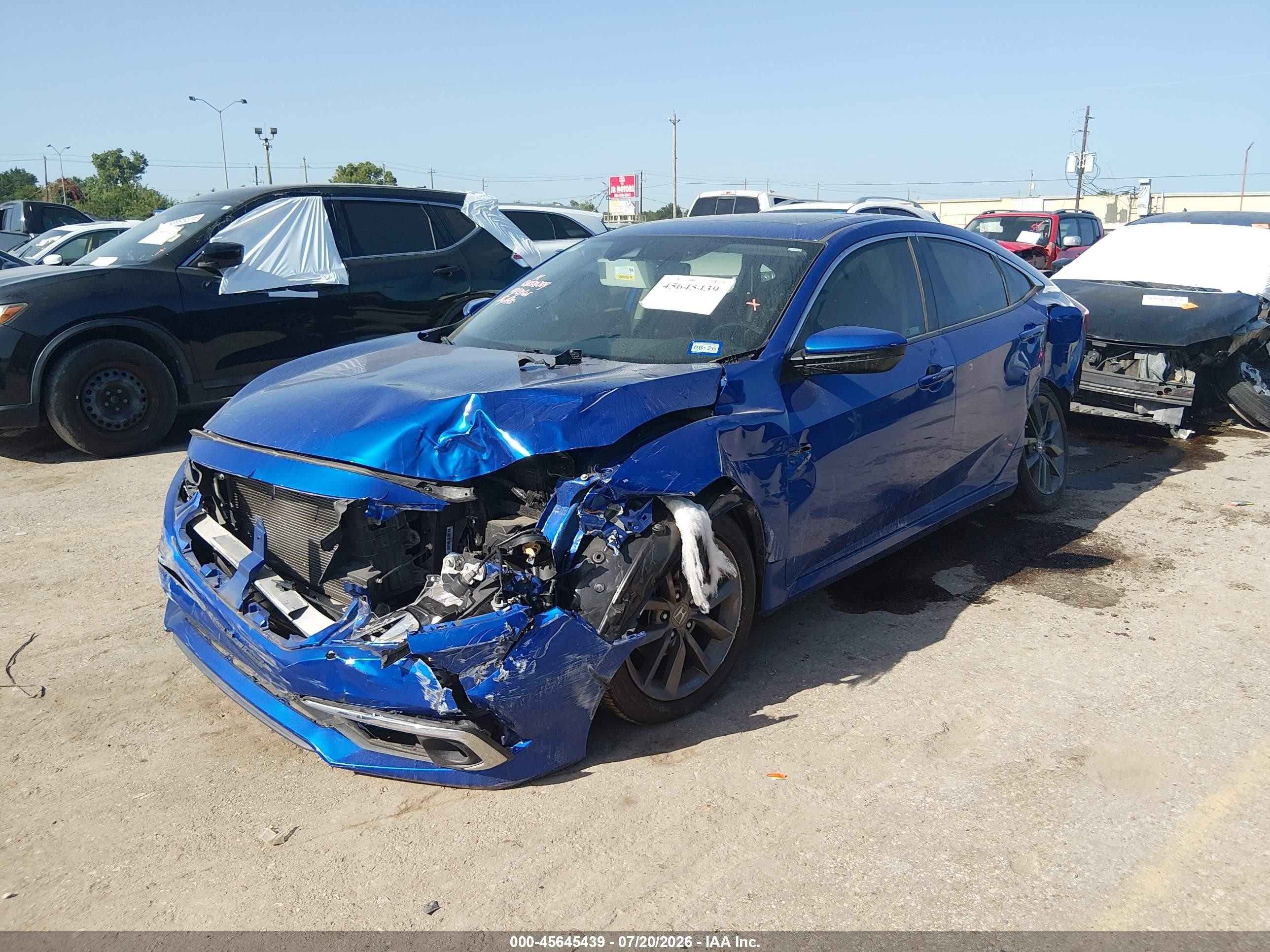 2019 Honda Civic Ex Blue vin: JHMFC1F31KX004690