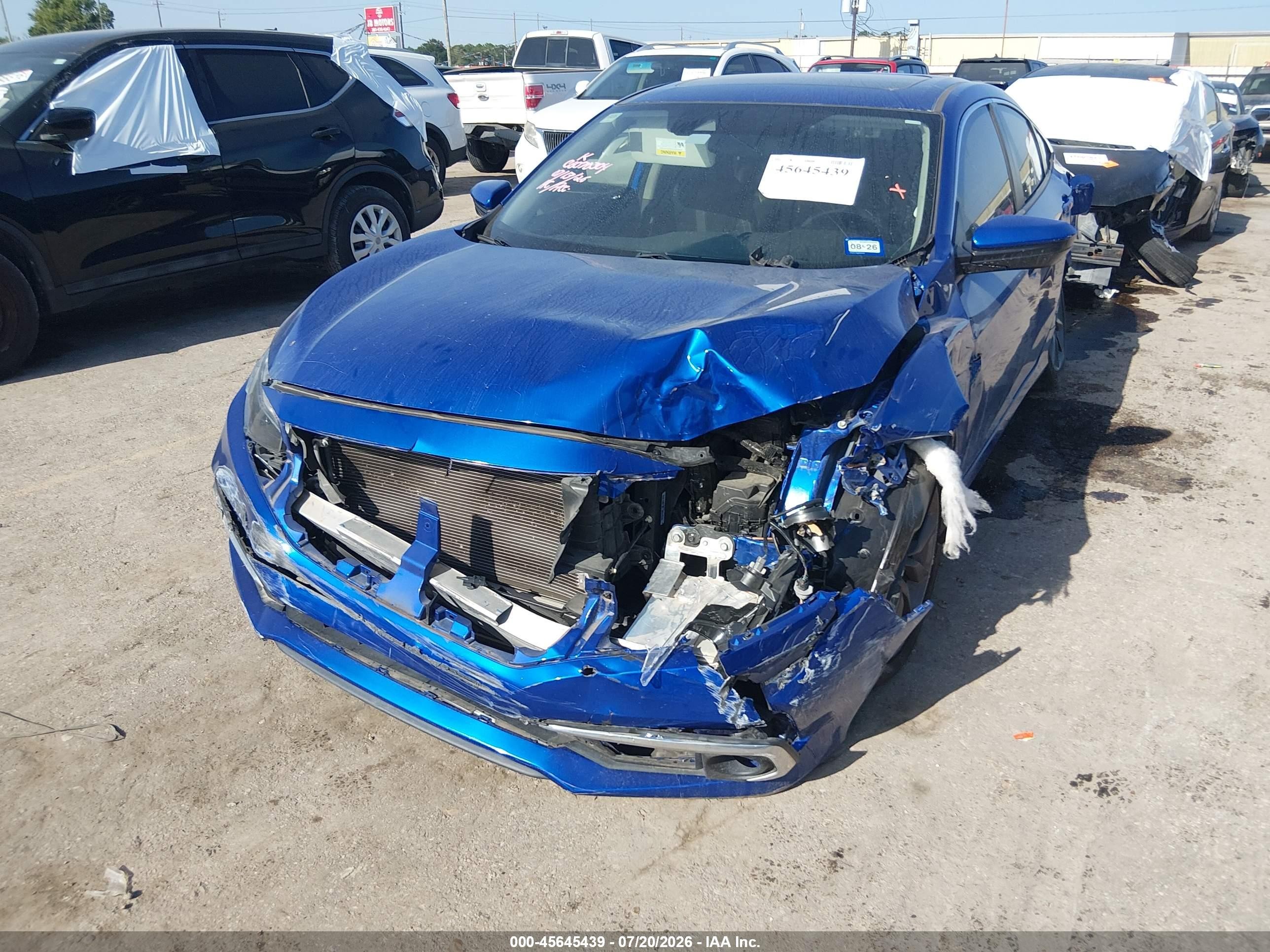 2019 Honda Civic Ex Blue vin: JHMFC1F31KX004690