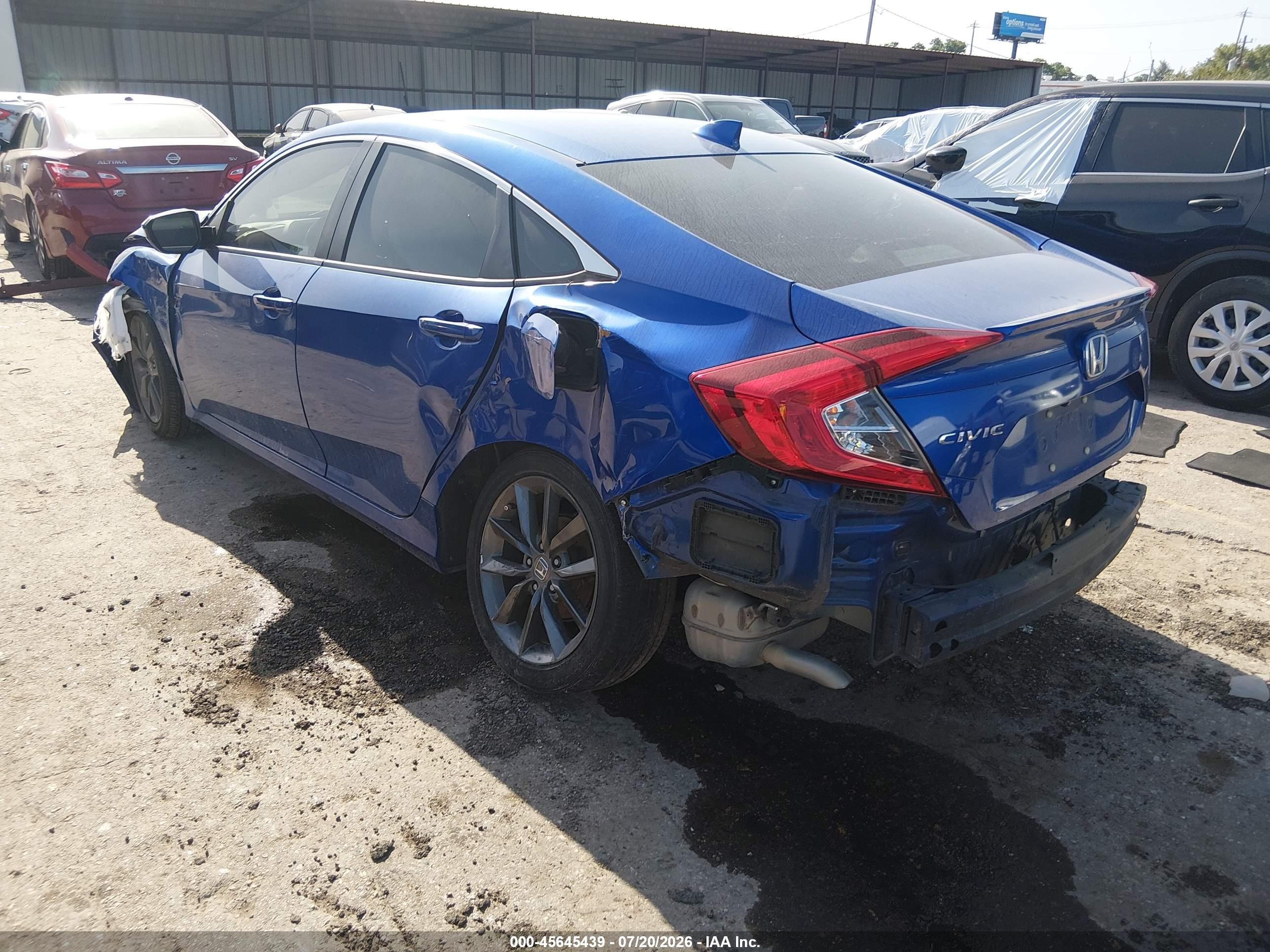 2019 Honda Civic Ex Blue vin: JHMFC1F31KX004690