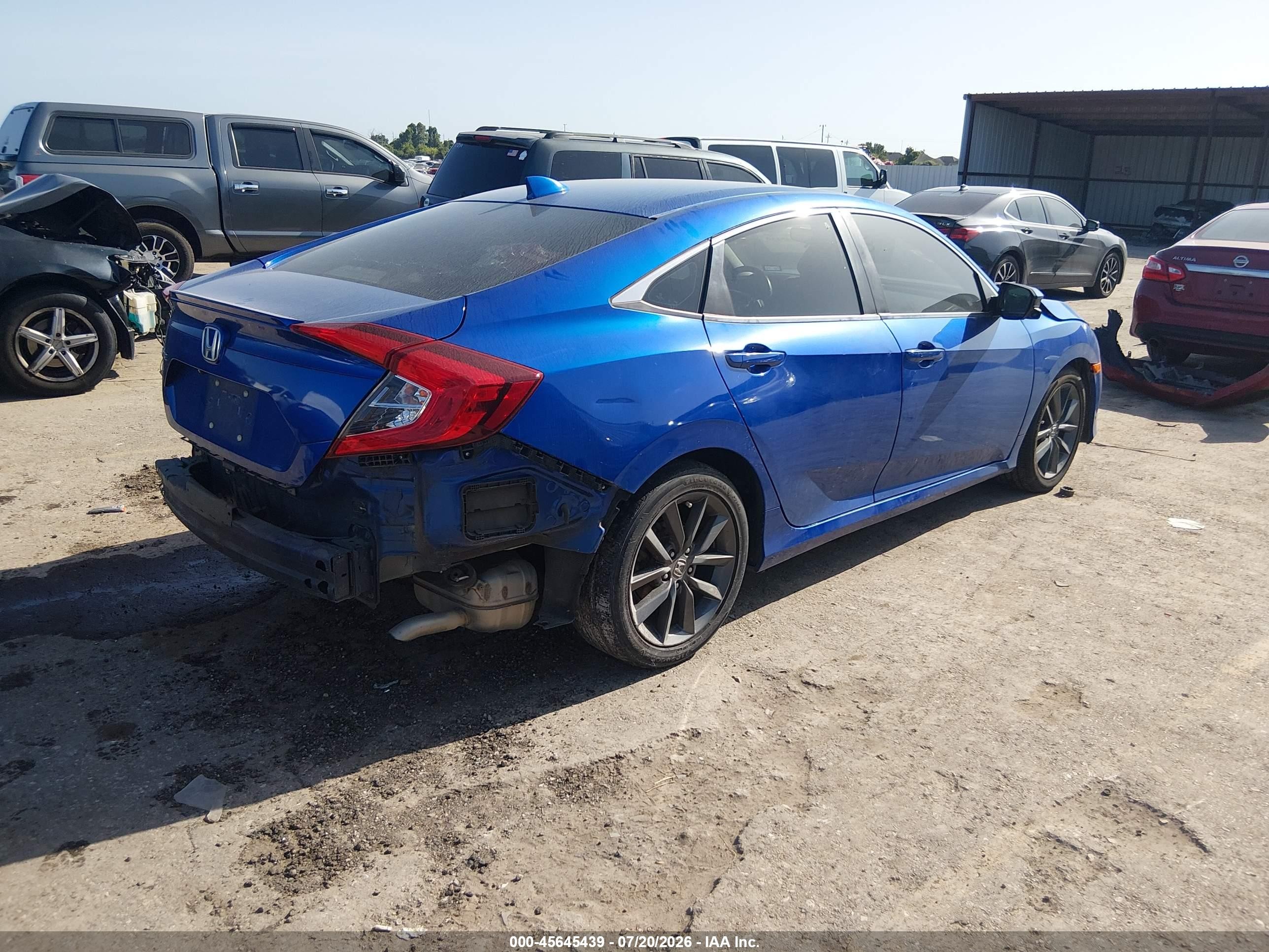 2019 Honda Civic Ex Blue vin: JHMFC1F31KX004690