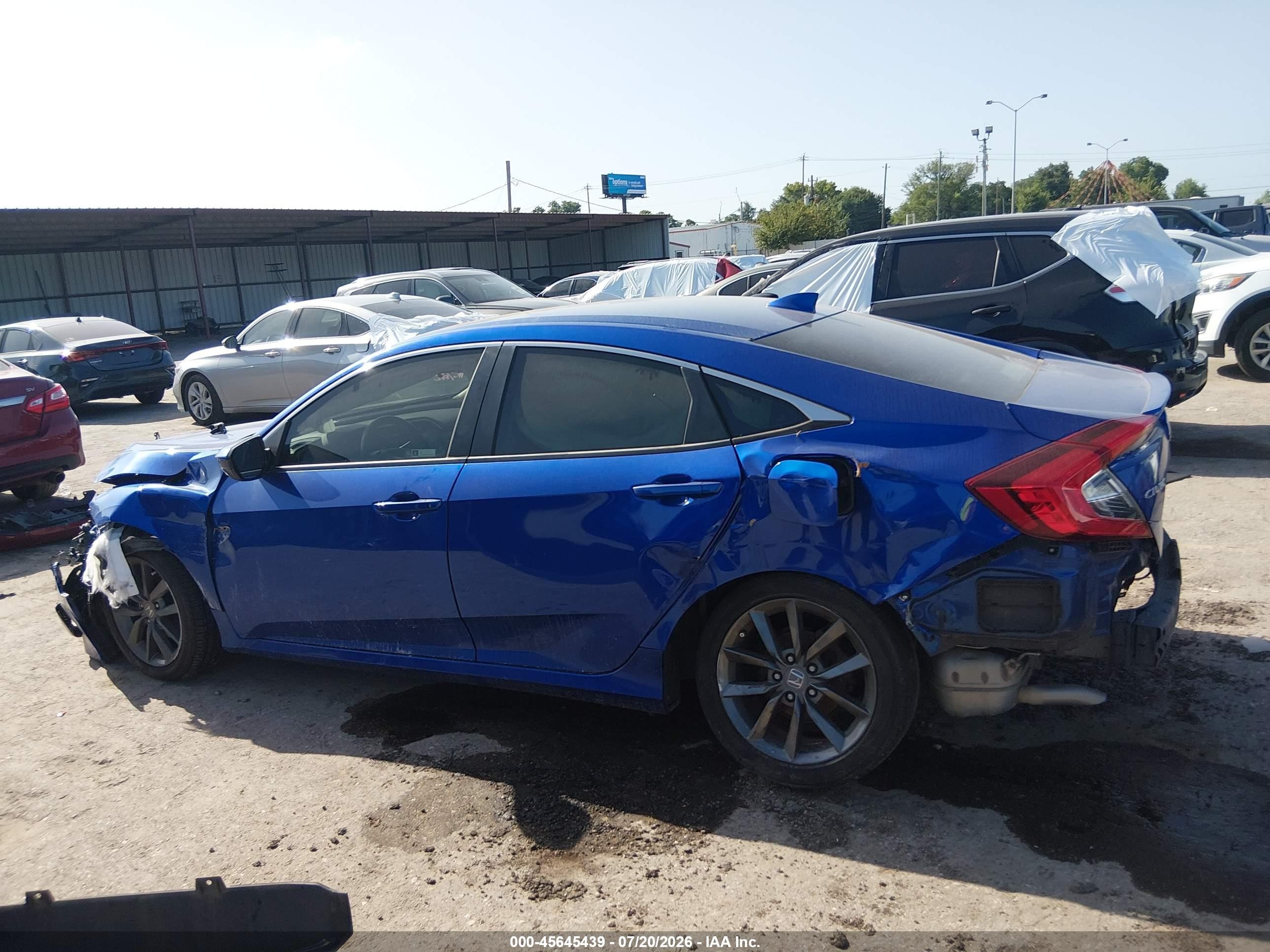 2019 Honda Civic Ex Blue vin: JHMFC1F31KX004690