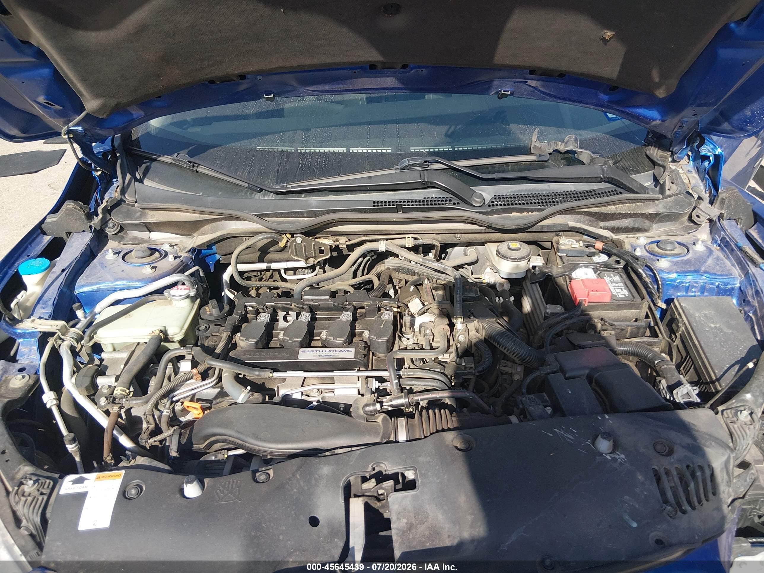 2019 Honda Civic Ex Blue vin: JHMFC1F31KX004690