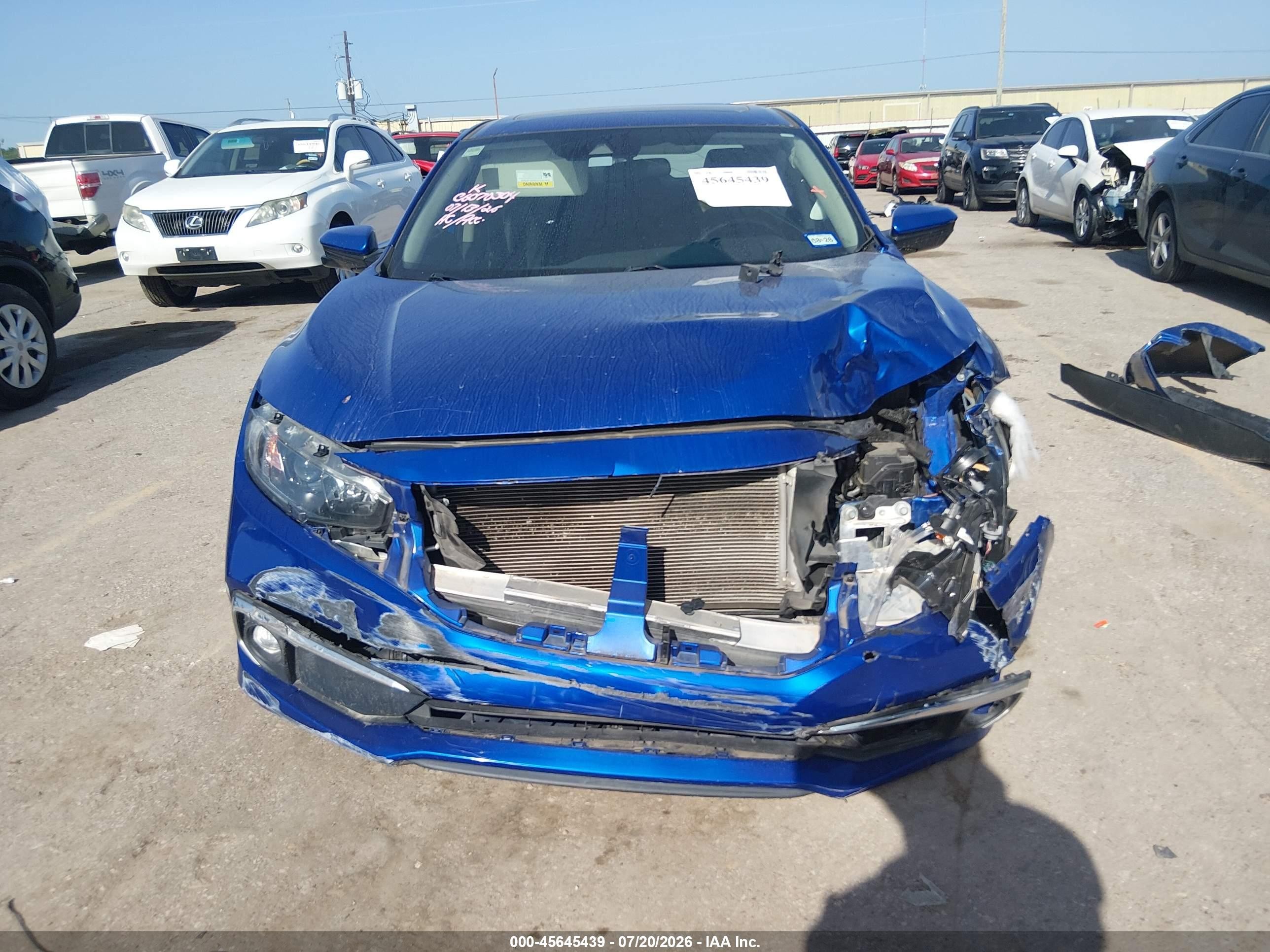 2019 Honda Civic Ex Blue vin: JHMFC1F31KX004690
