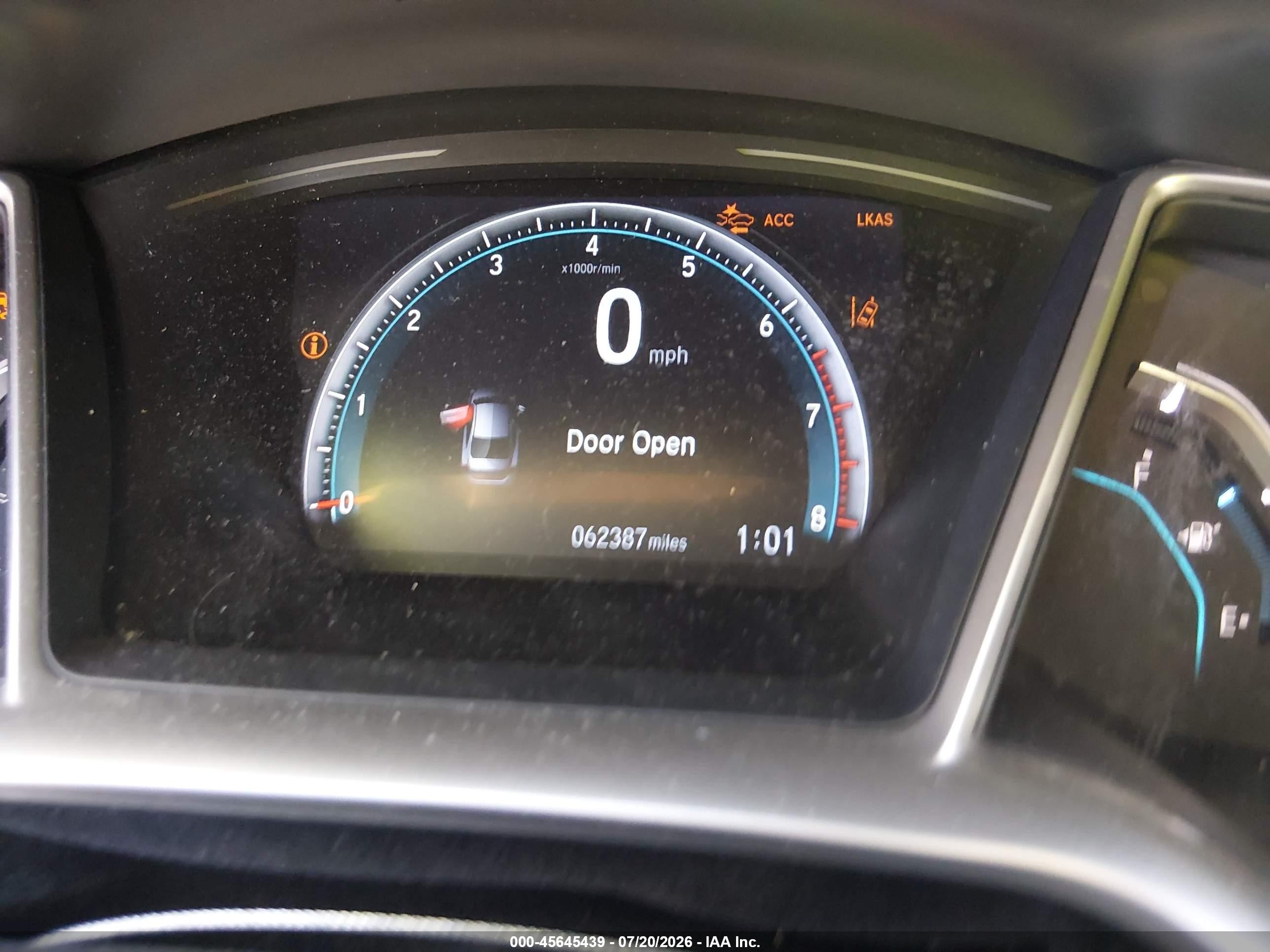 2019 Honda Civic Ex Blue vin: JHMFC1F31KX004690