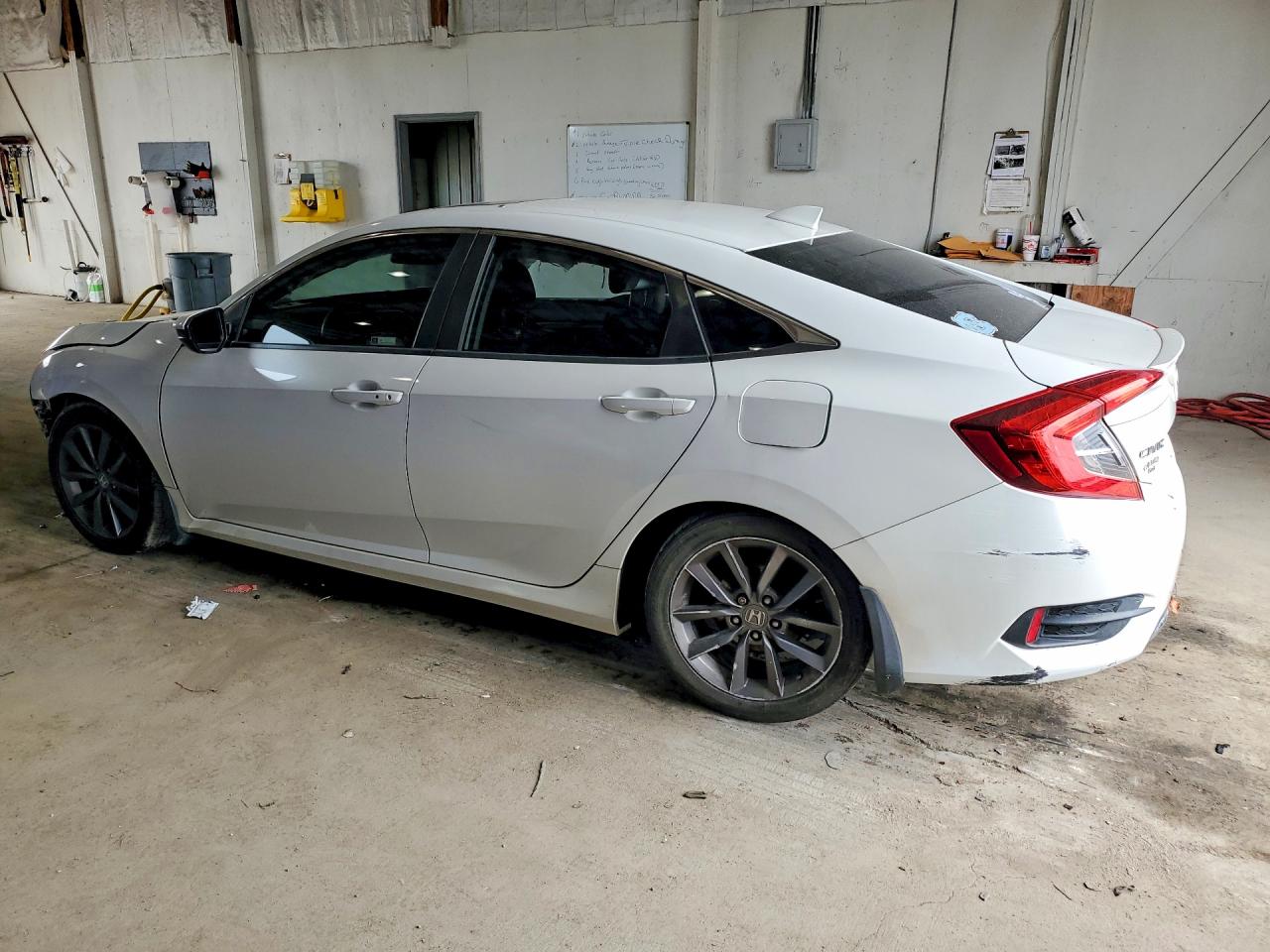 2019 Honda Civic Ex White vin: JHMFC1F33KX003606