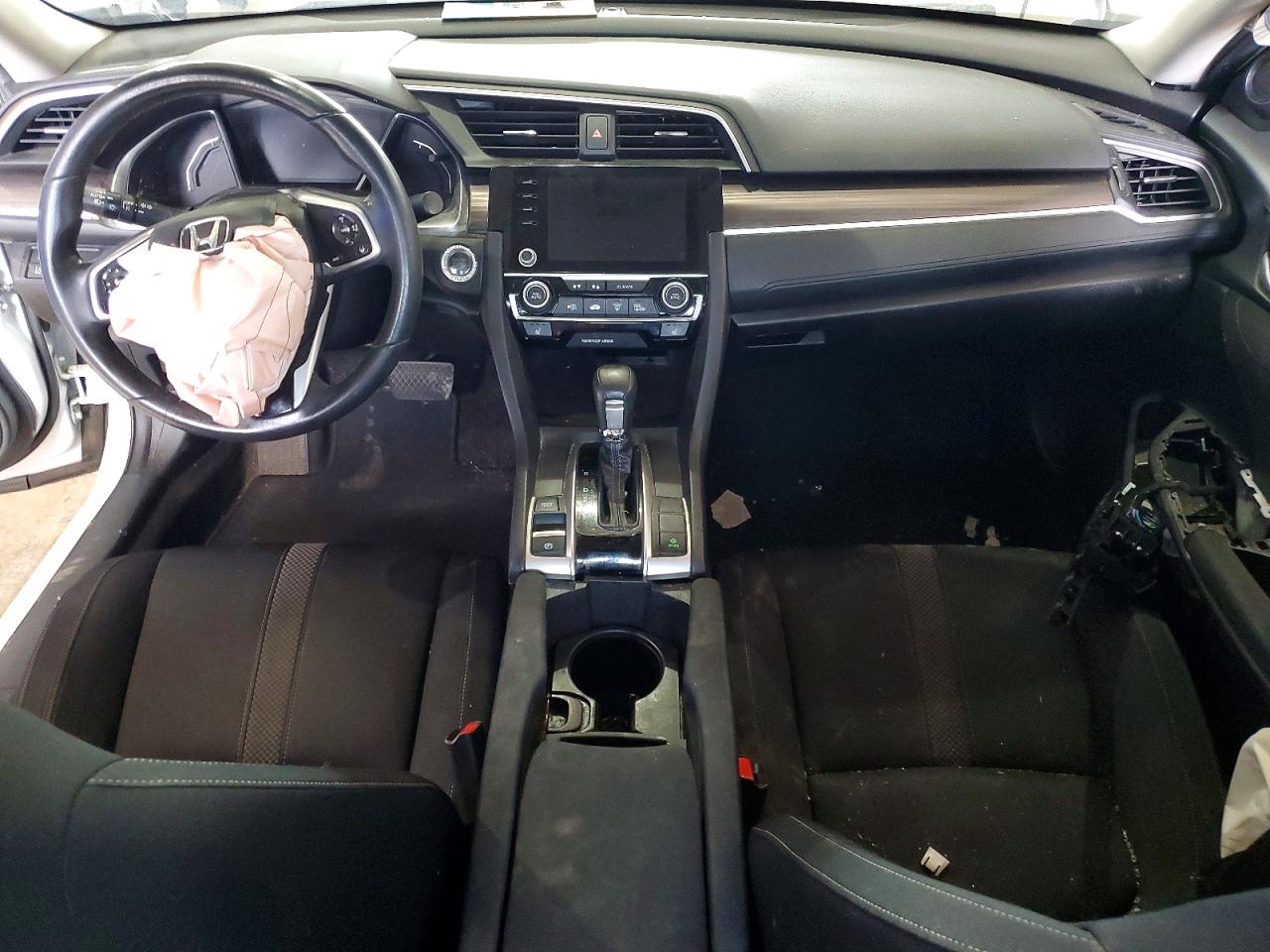 2019 Honda Civic Ex White vin: JHMFC1F33KX003606