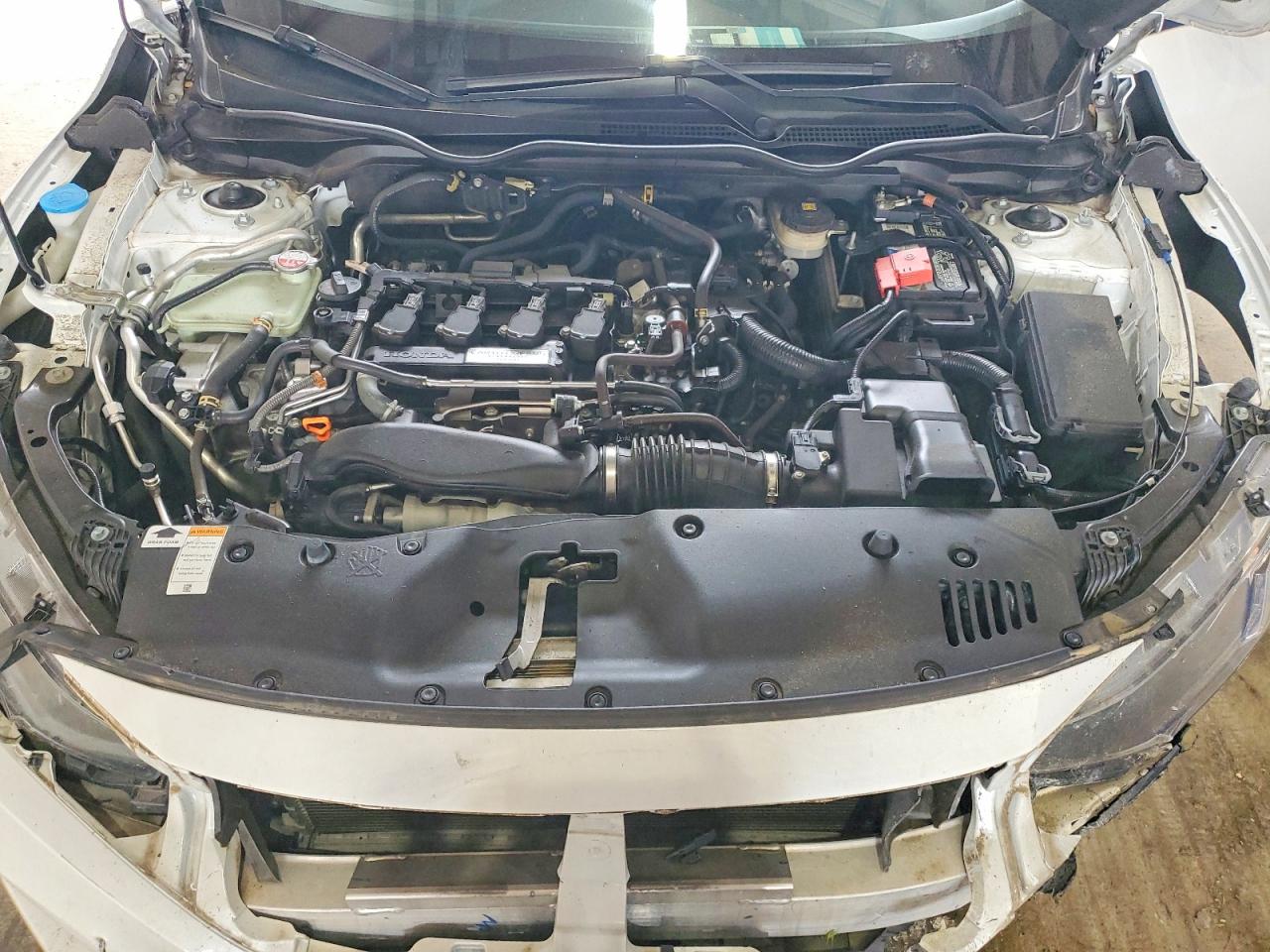 2019 Honda Civic Ex White vin: JHMFC1F33KX003606