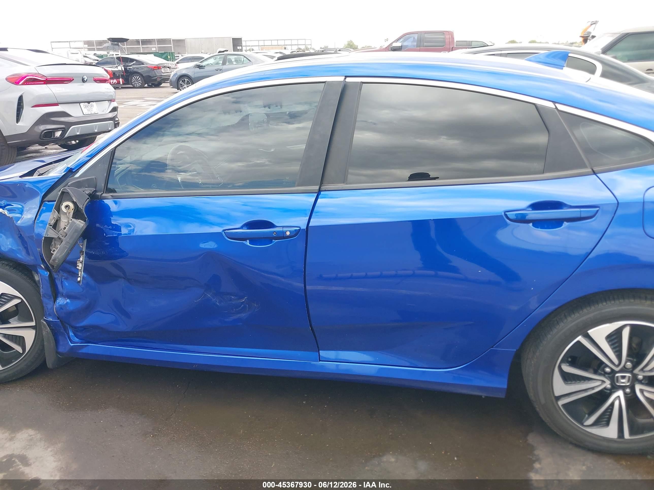 2018 Honda Civic Ex-t Синий vin: JHMFC1F35JX035360