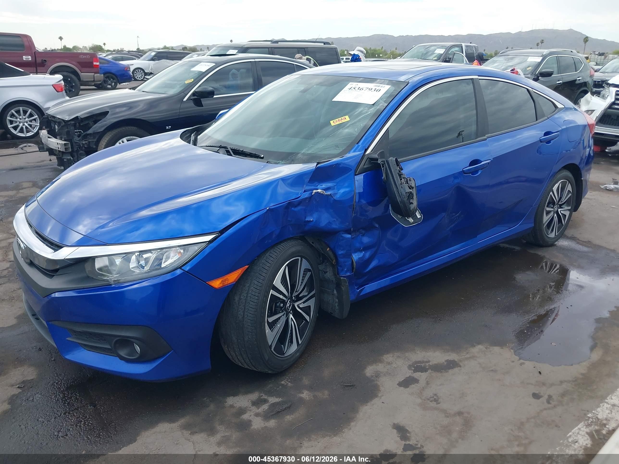 2018 Honda Civic Ex-t Синий vin: JHMFC1F35JX035360