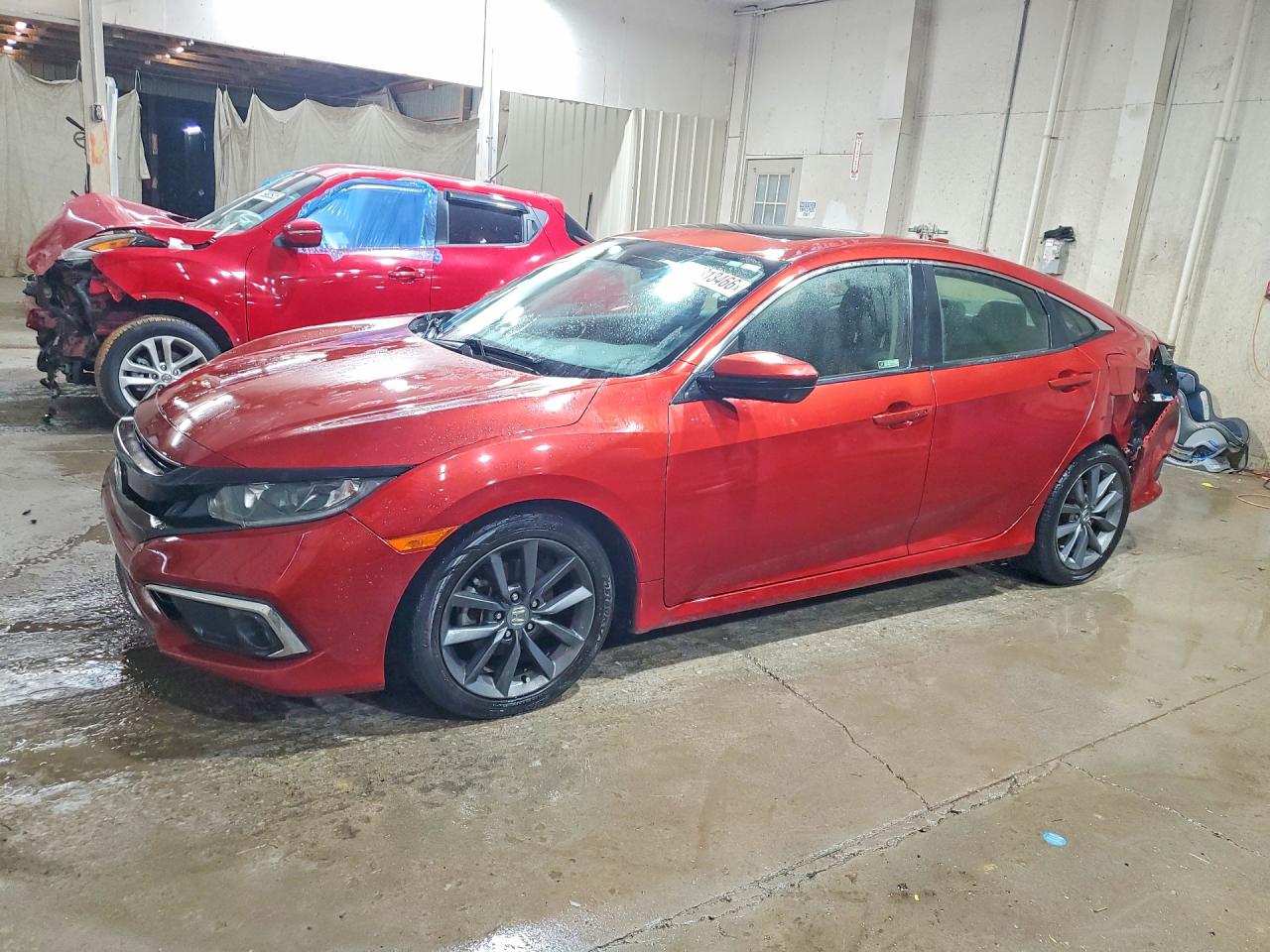 2019 Honda Civic Ex Orange vin: JHMFC1F35KX000769