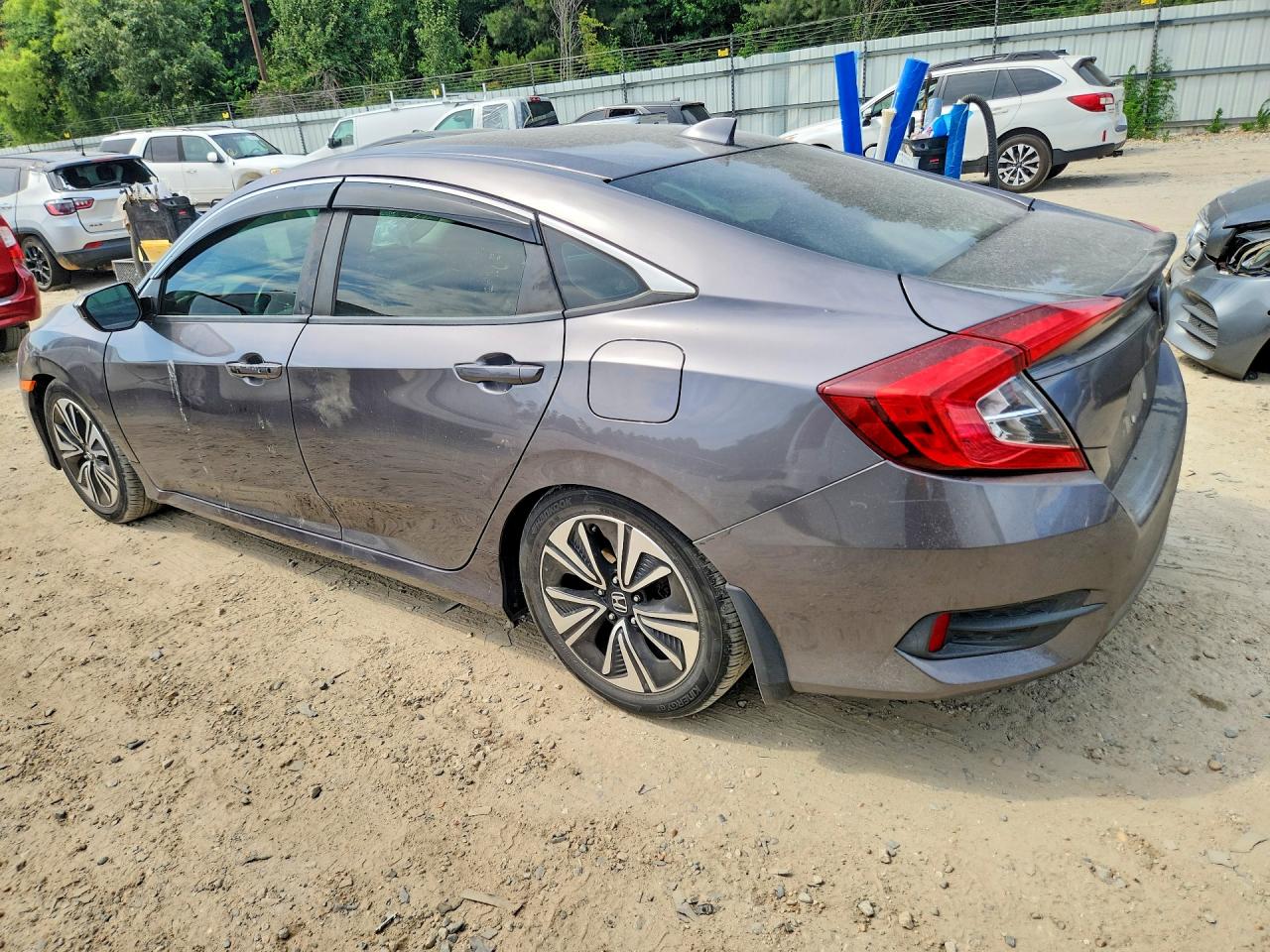 2018 Honda Civic Ex Gray vin: JHMFC1F36JX012170