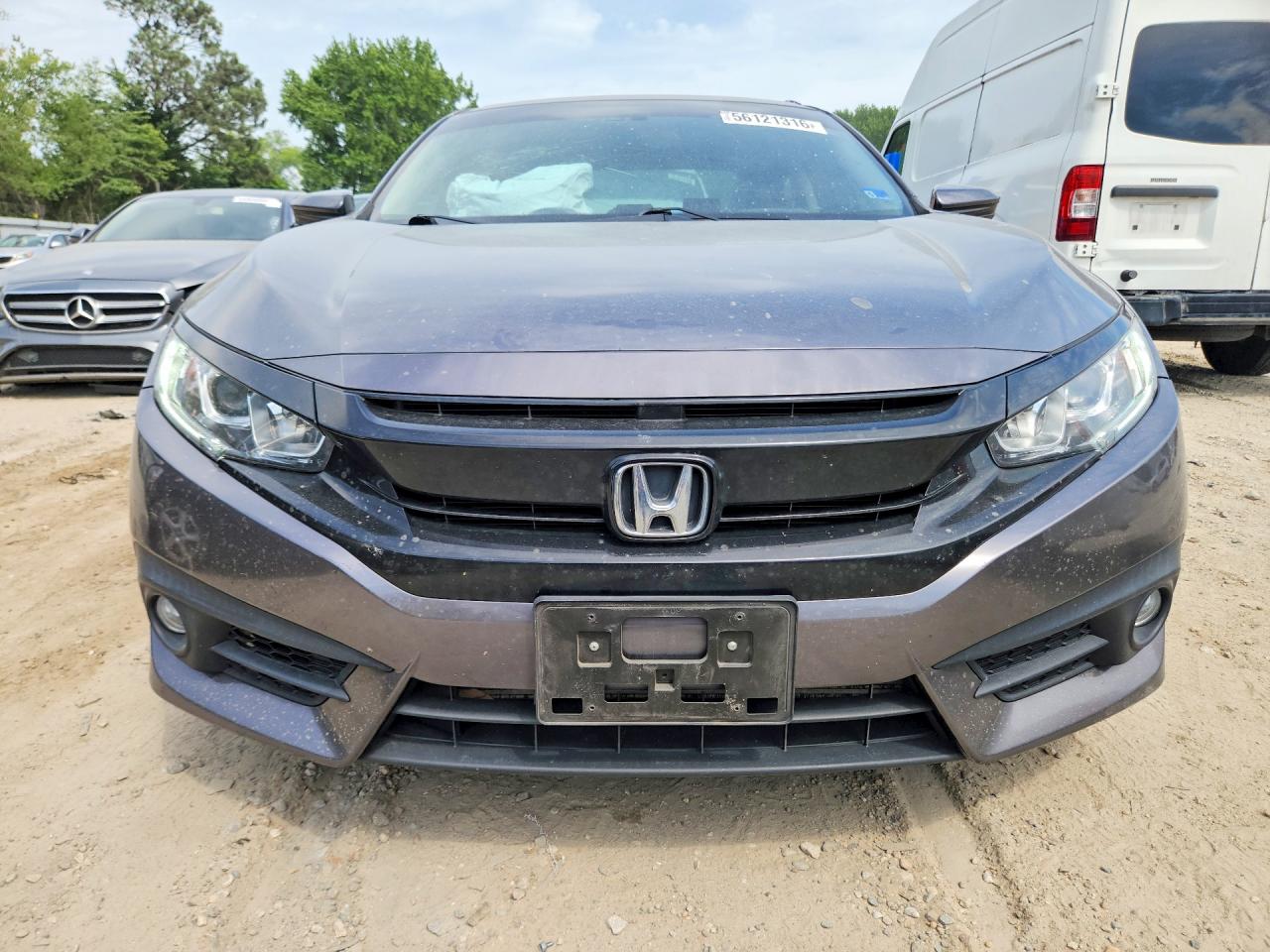 2018 Honda Civic Ex Gray vin: JHMFC1F36JX012170
