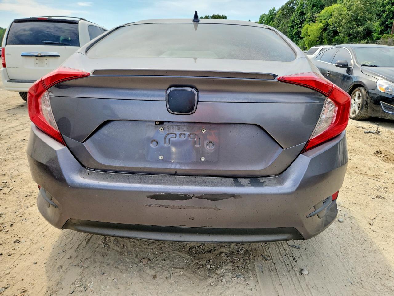 2018 Honda Civic Ex Gray vin: JHMFC1F36JX012170