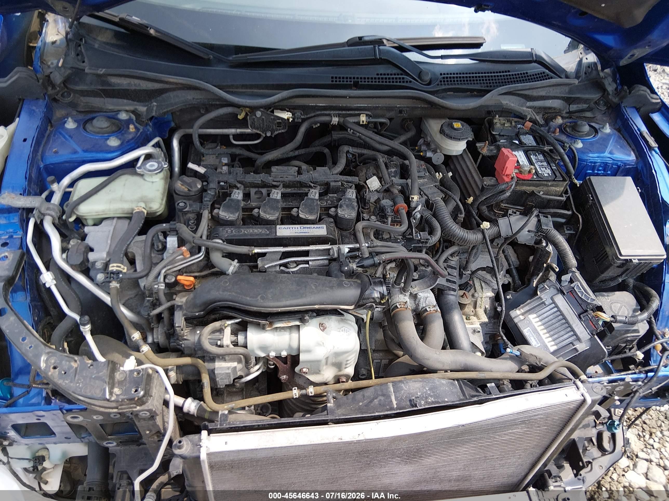 2018 Honda Civic Ex-t Синий vin: JHMFC1F36JX040602