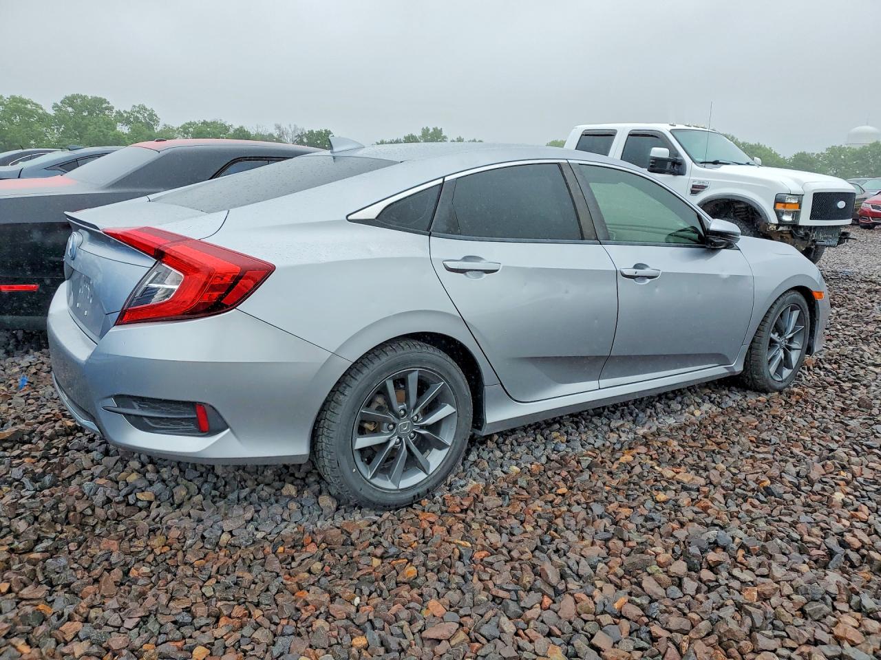 2019 Honda Civic Ex Silver vin: JHMFC1F38KX004850