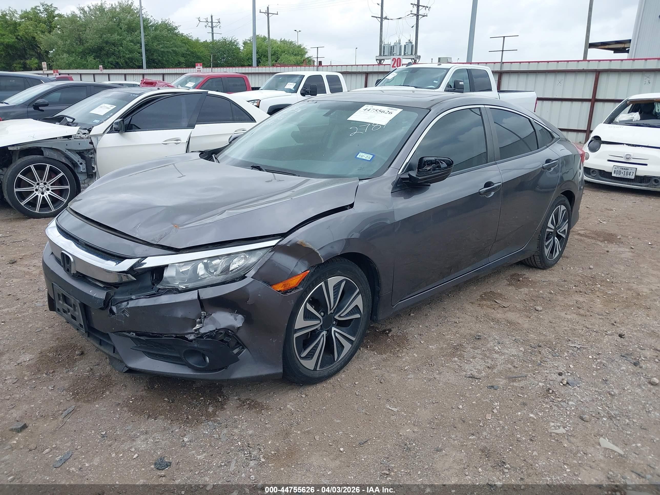 2018 Honda Civic Ex-t Серый vin: JHMFC1F3XJX042787