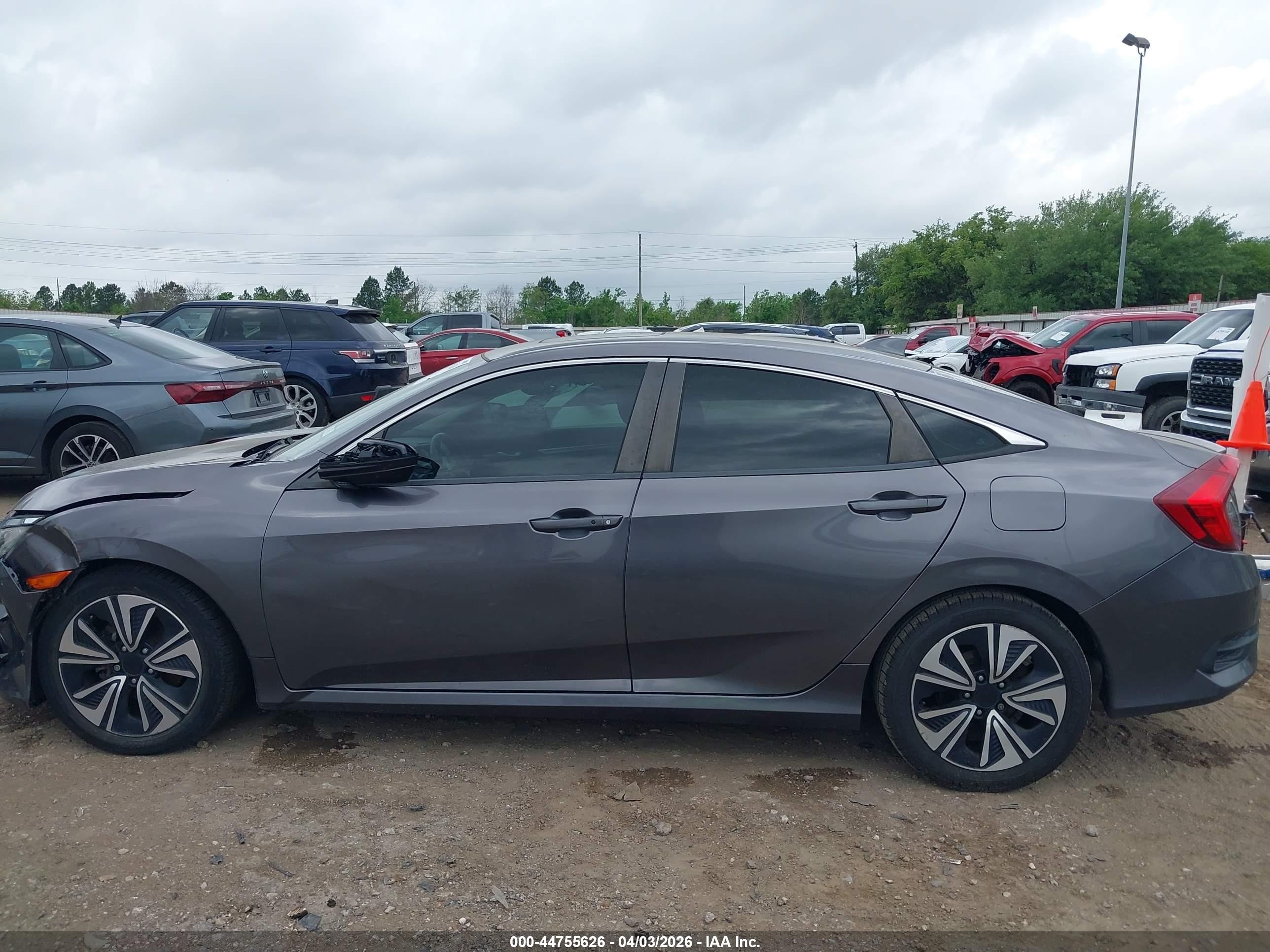 2018 Honda Civic Ex-t Серый vin: JHMFC1F3XJX042787