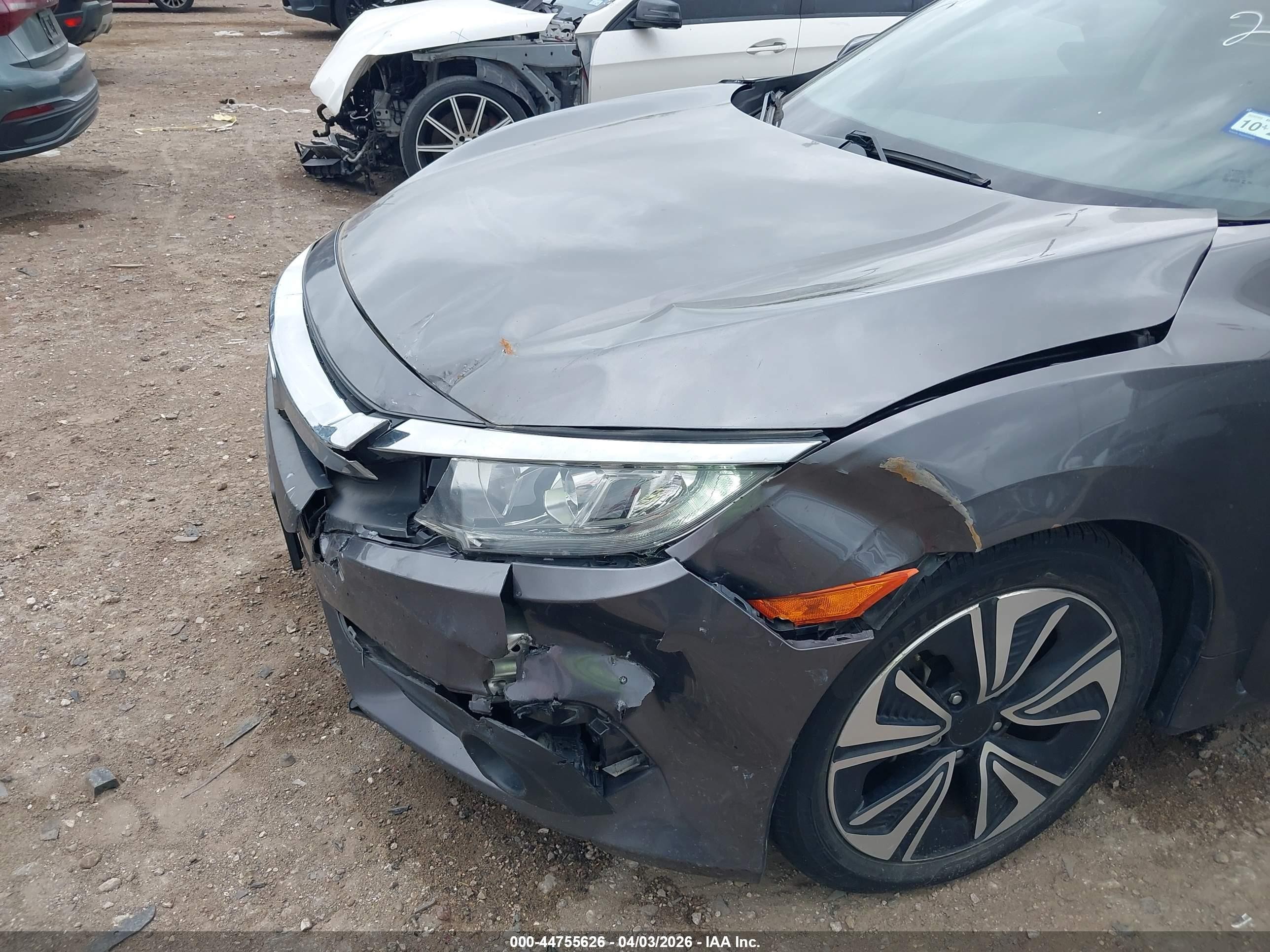 2018 Honda Civic Ex-t Серый vin: JHMFC1F3XJX042787