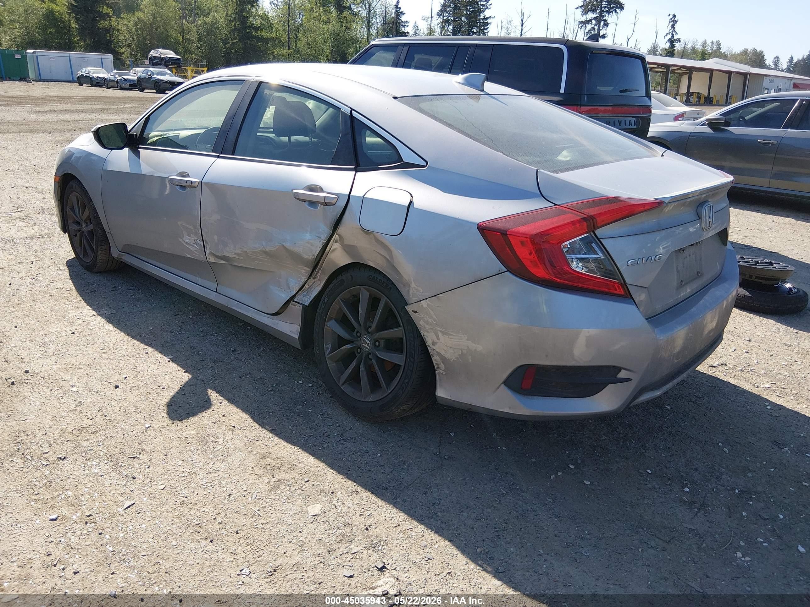 2019 Honda Civic Ex Silver vin: JHMFC1F3XKX007894