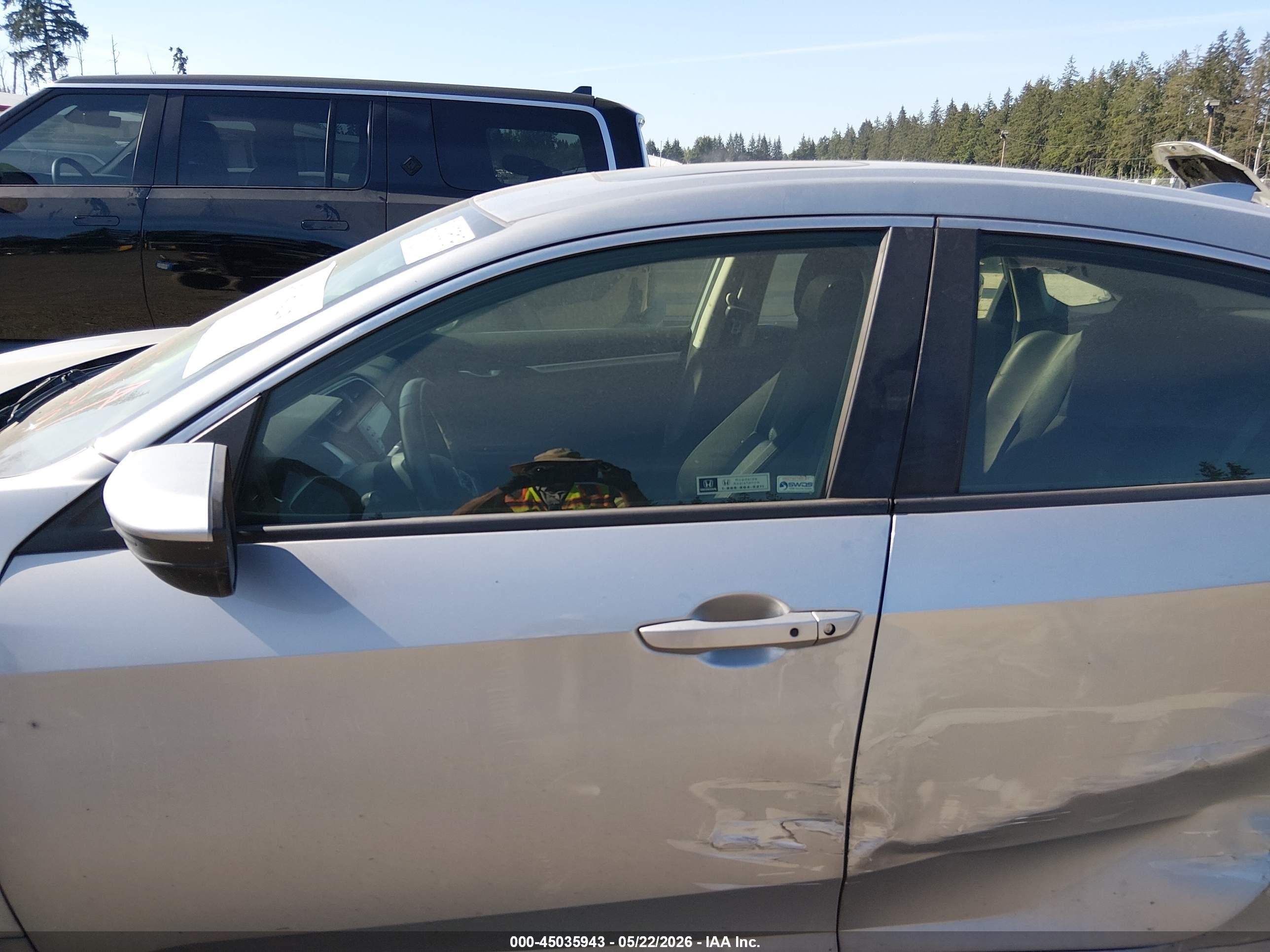 2019 Honda Civic Ex Silver vin: JHMFC1F3XKX007894
