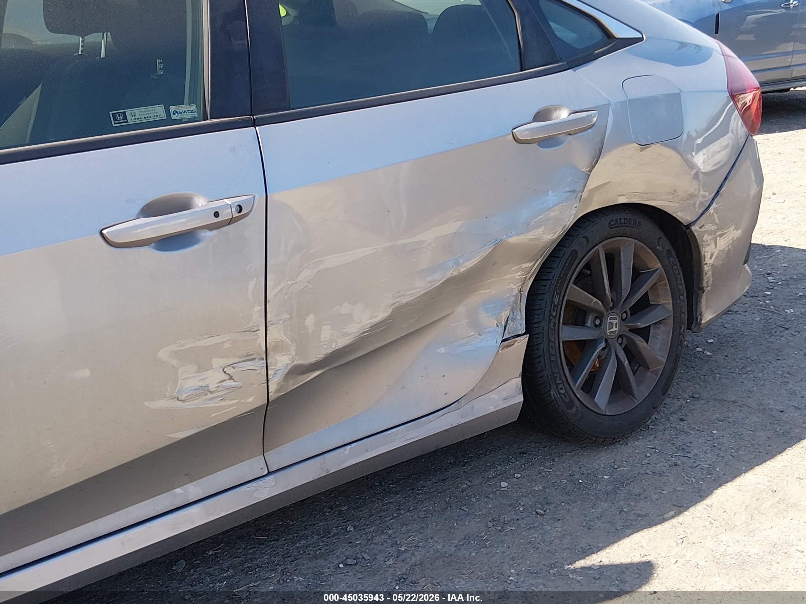 2019 Honda Civic Ex Silver vin: JHMFC1F3XKX007894