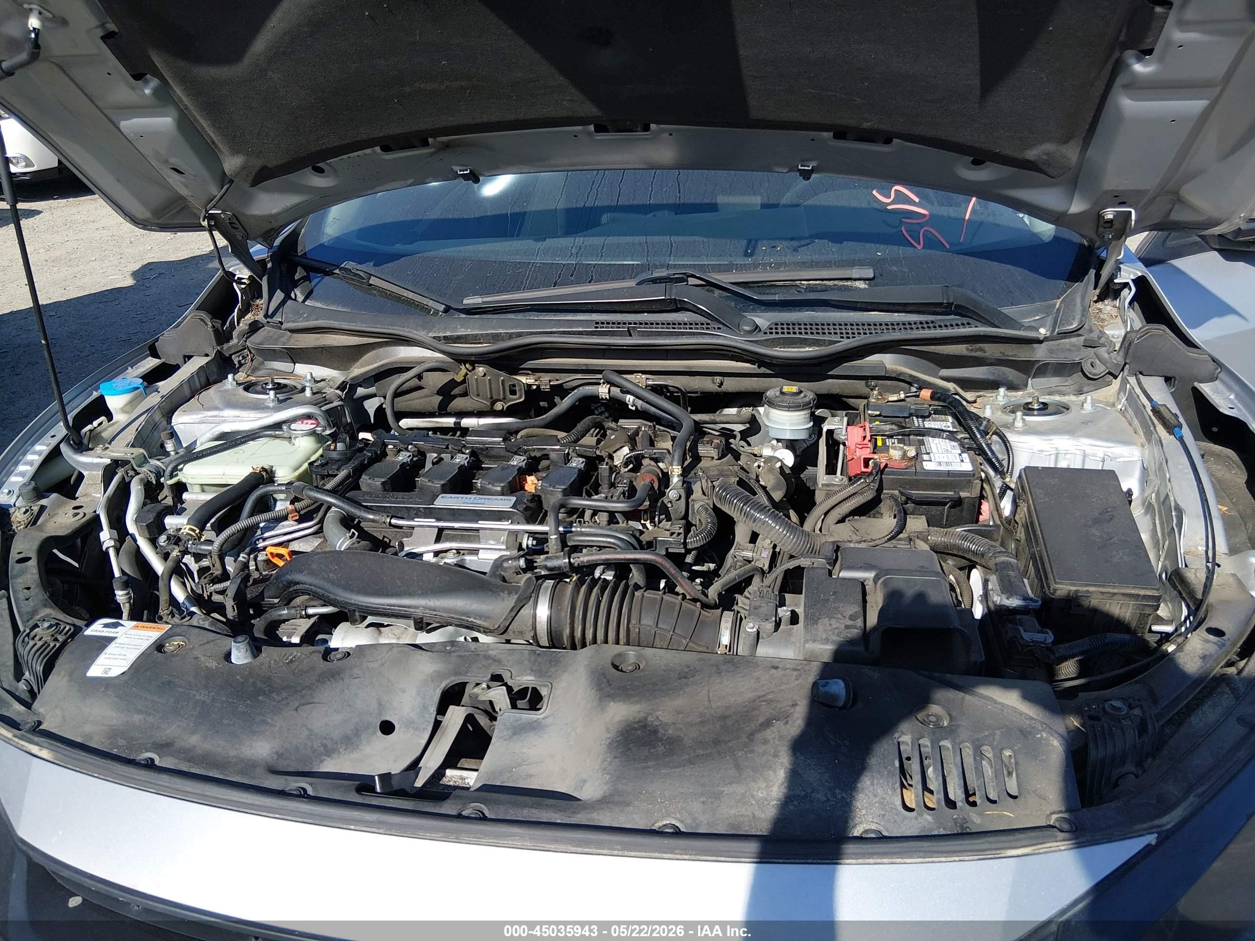 2019 Honda Civic Ex Silver vin: JHMFC1F3XKX007894