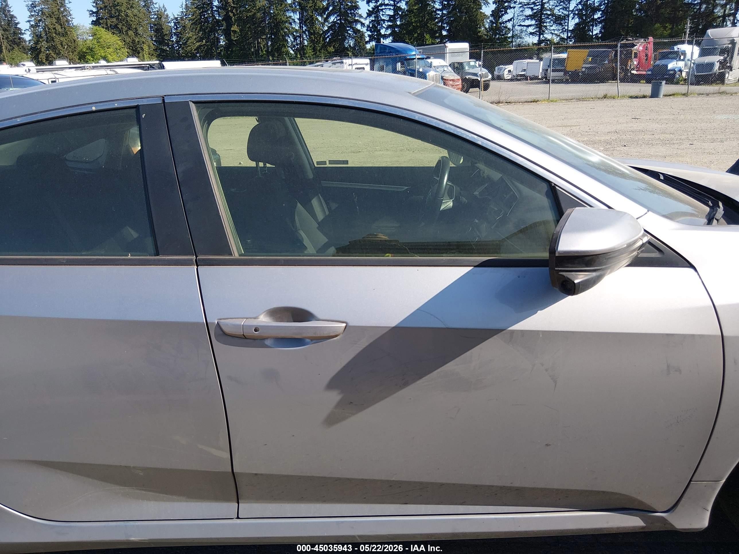 2019 Honda Civic Ex Silver vin: JHMFC1F3XKX007894