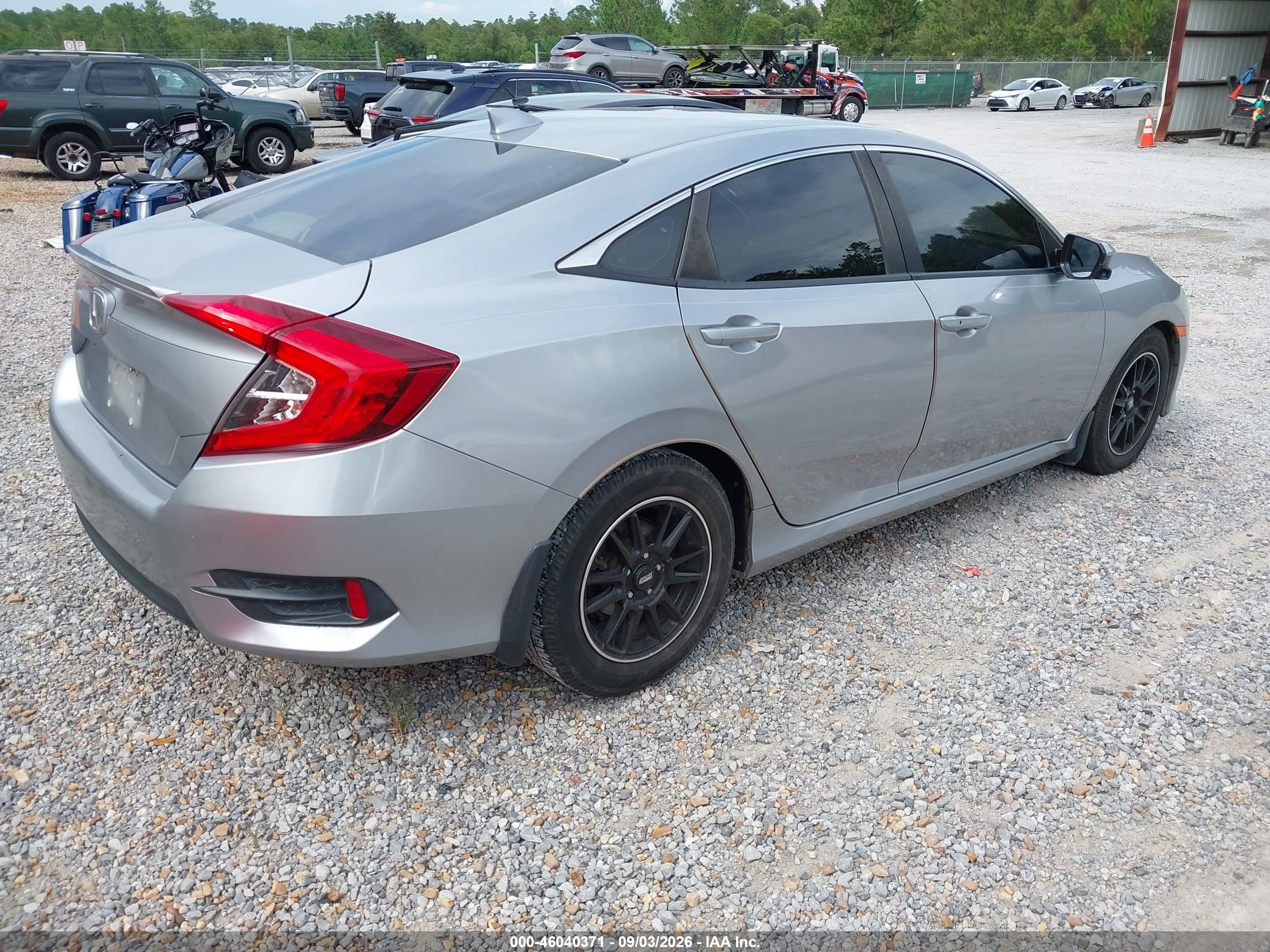 2018 Honda Civic Ex-l Gray vin: JHMFC1F70JX010014