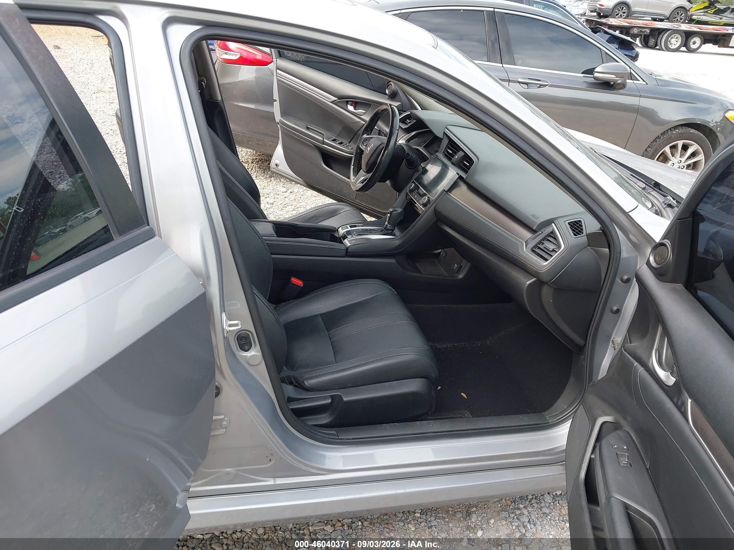2018 Honda Civic Ex-l Gray vin: JHMFC1F70JX010014