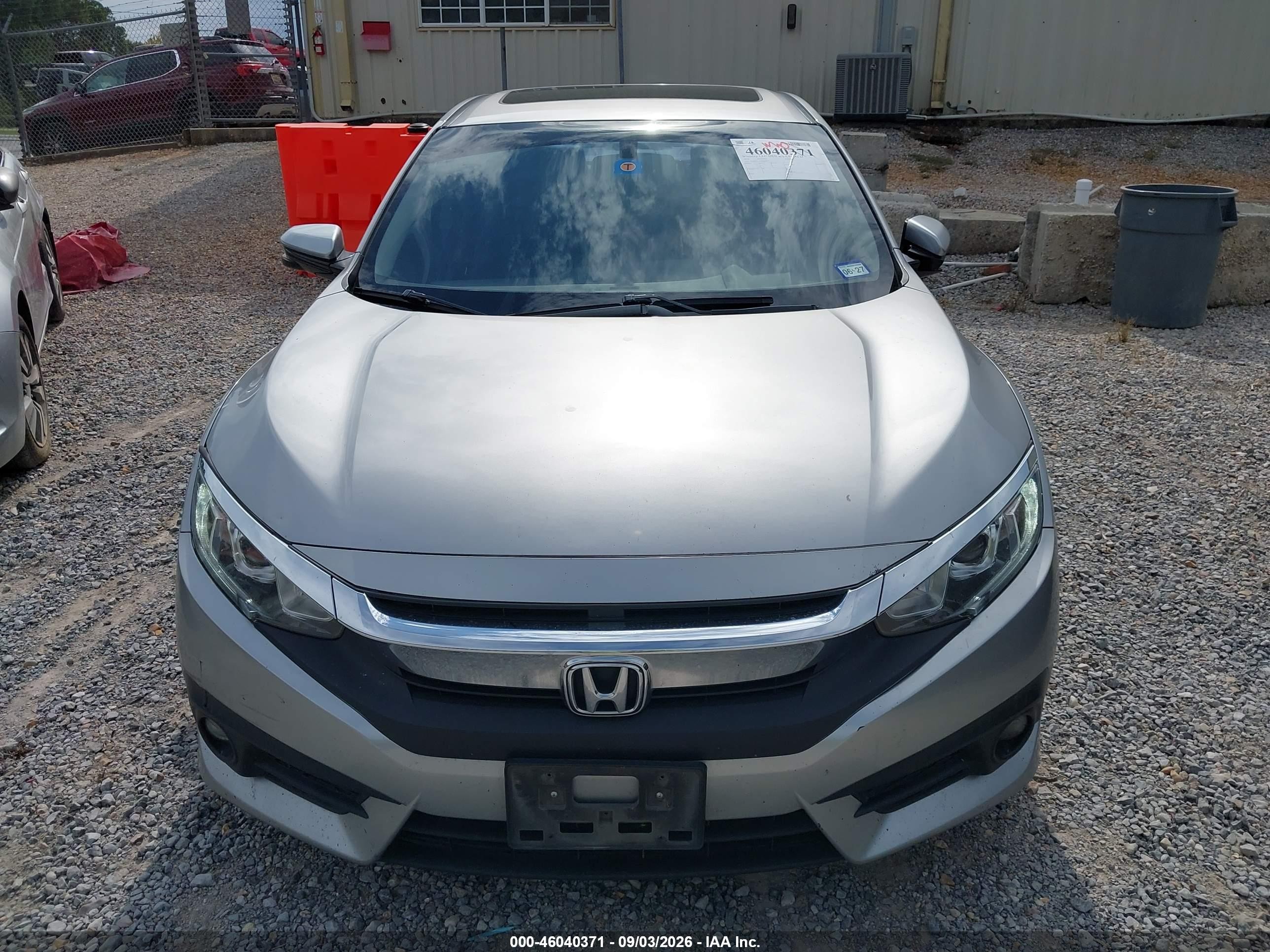 2018 Honda Civic Ex-l Gray vin: JHMFC1F70JX010014