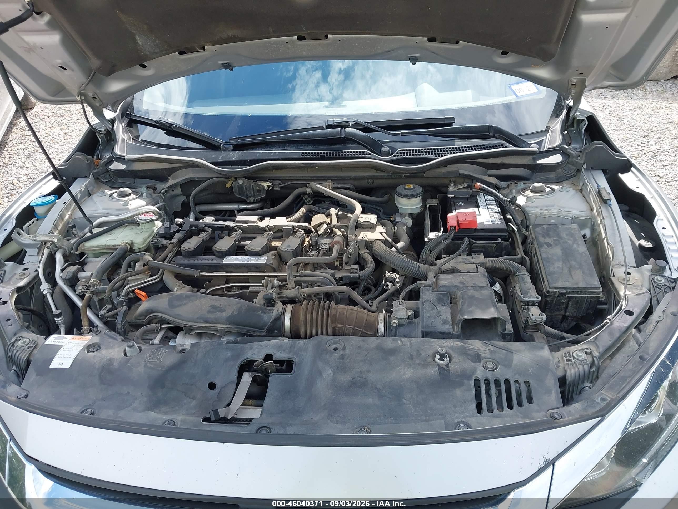 2018 Honda Civic Ex-l Gray vin: JHMFC1F70JX010014