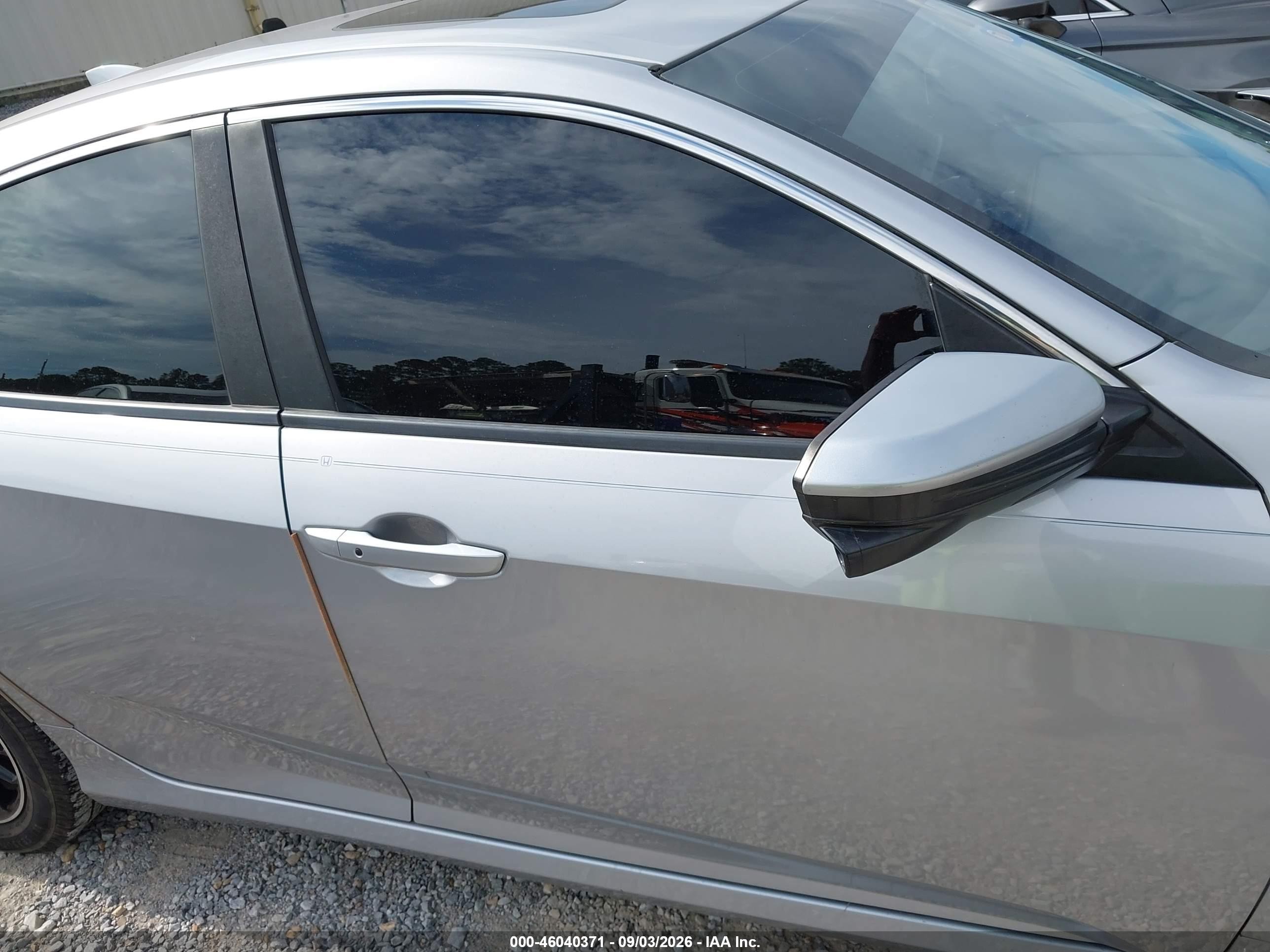 2018 Honda Civic Ex-l Gray vin: JHMFC1F70JX010014
