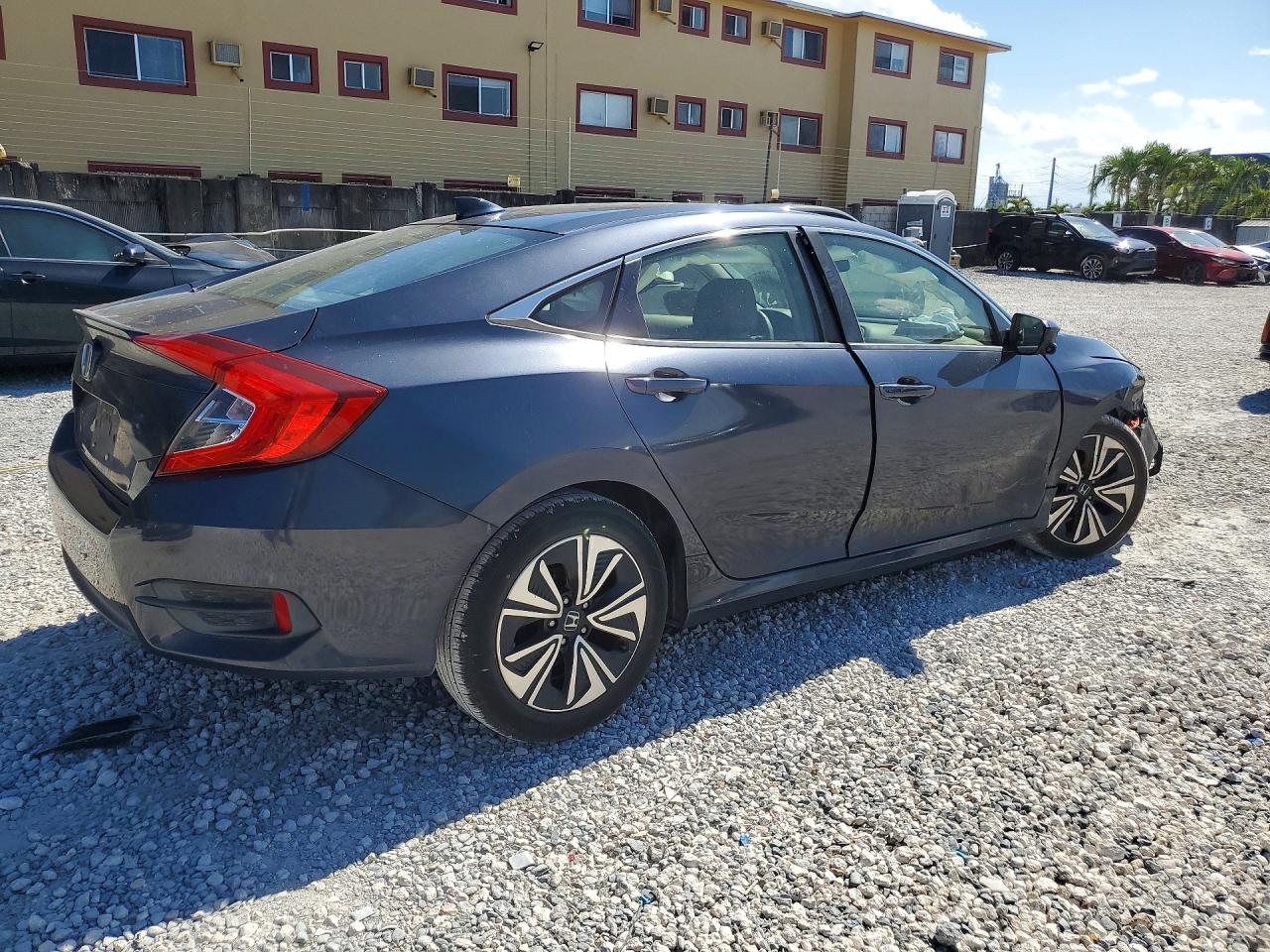 2018 Honda Civic Exl Gray vin: JHMFC1F72JX037070