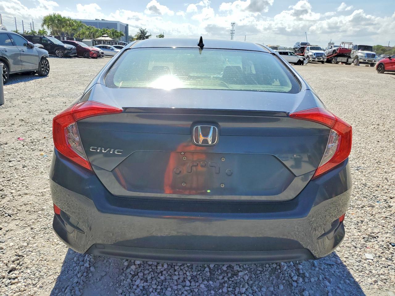 2018 Honda Civic Exl Gray vin: JHMFC1F72JX037070