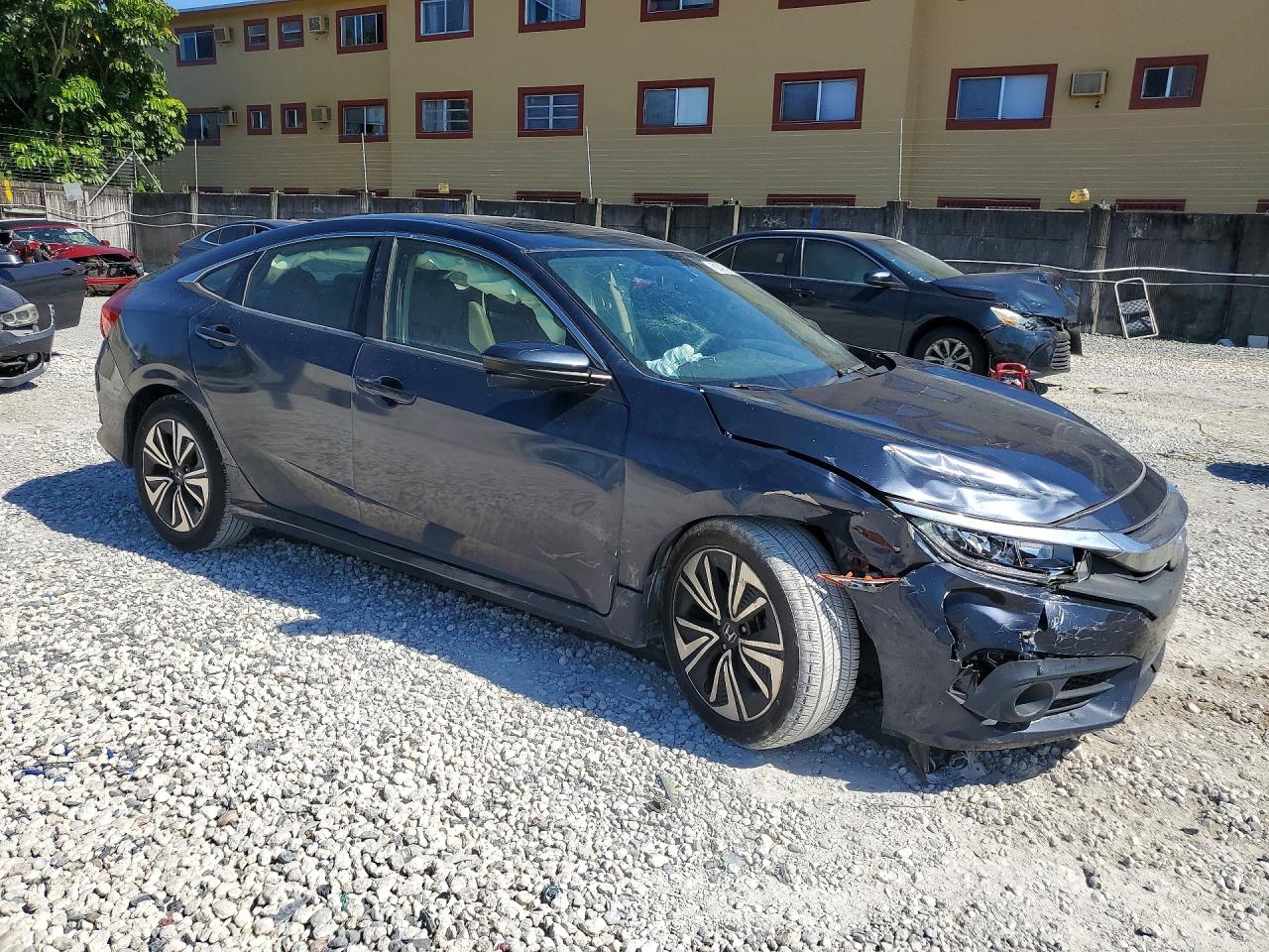 2018 Honda Civic Exl Gray vin: JHMFC1F72JX037070