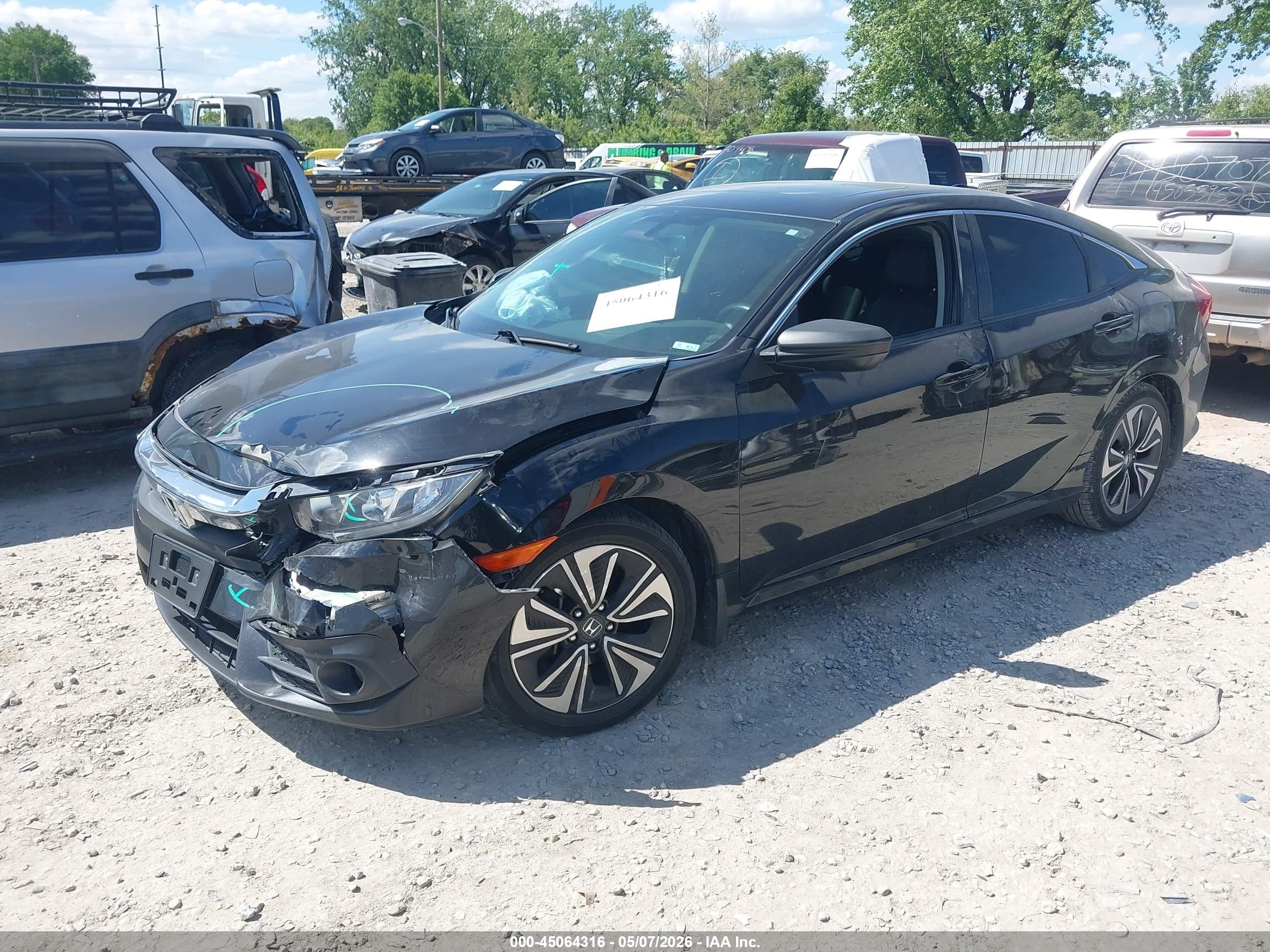 2018 Honda Civic Ex-l Black vin: JHMFC1F76JX022734