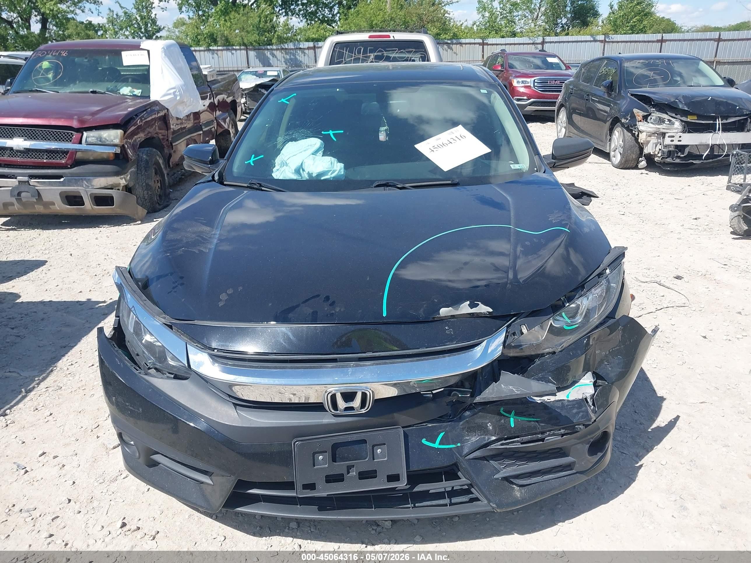 2018 Honda Civic Ex-l Black vin: JHMFC1F76JX022734