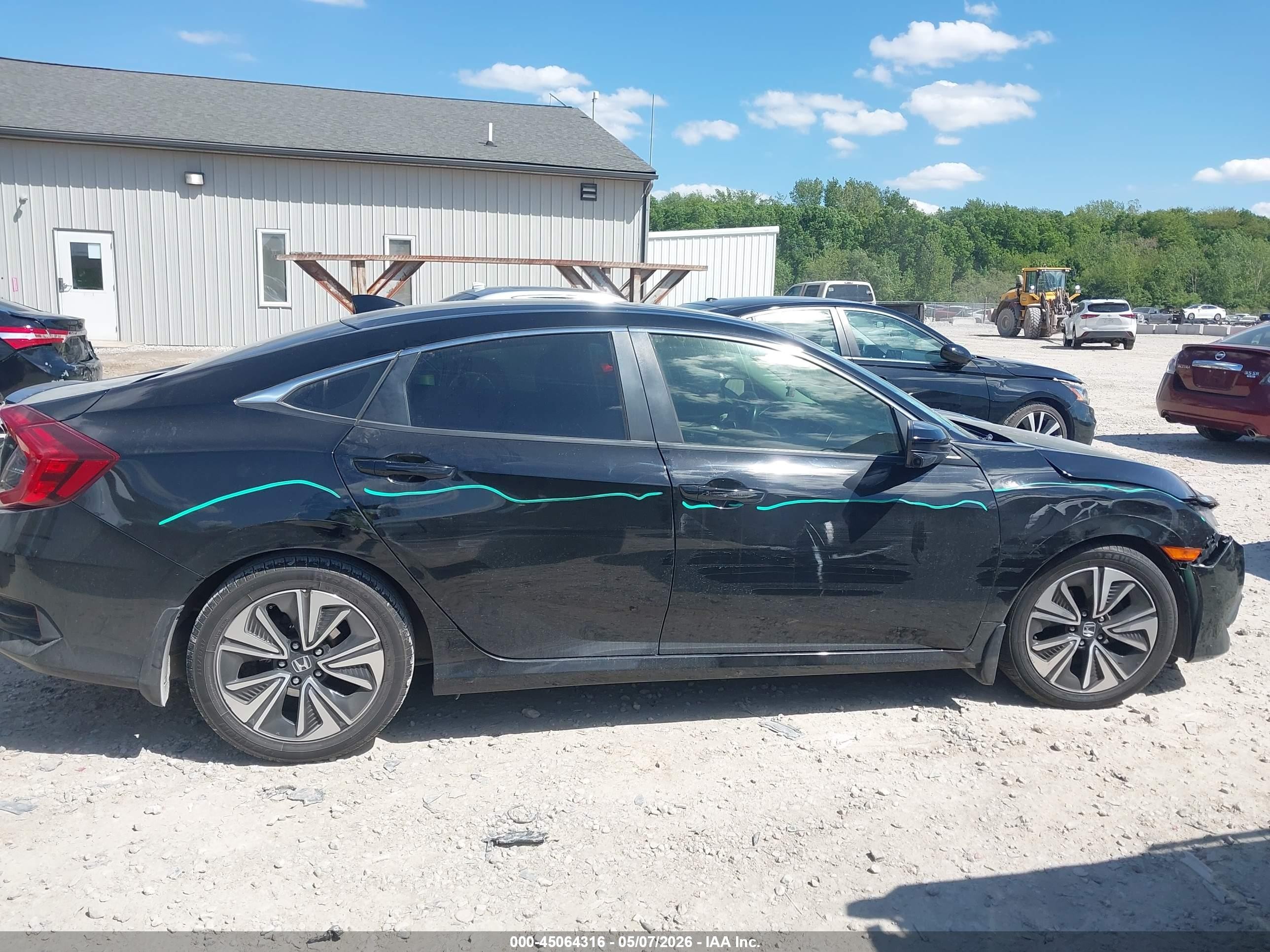 2018 Honda Civic Ex-l Black vin: JHMFC1F76JX022734