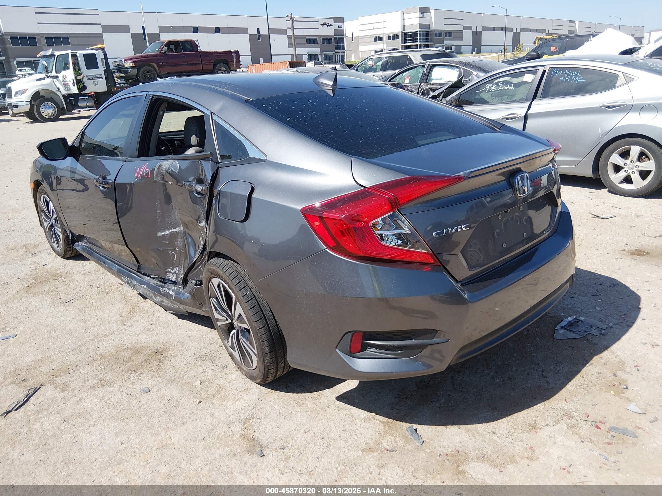 2018 Honda Civic Ex-l Черный vin: JHMFC1F78JX034464