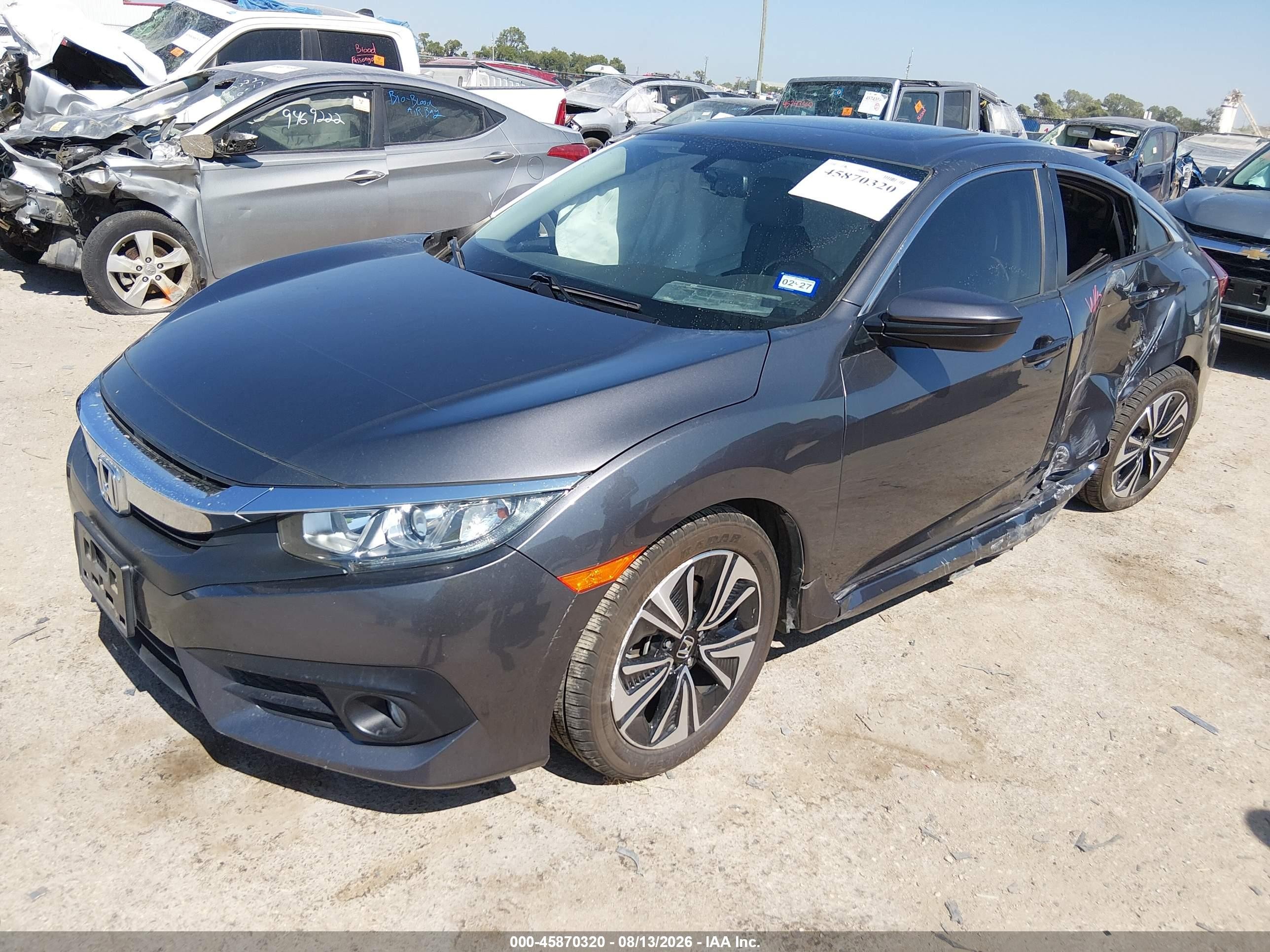 2018 Honda Civic Ex-l Черный vin: JHMFC1F78JX034464