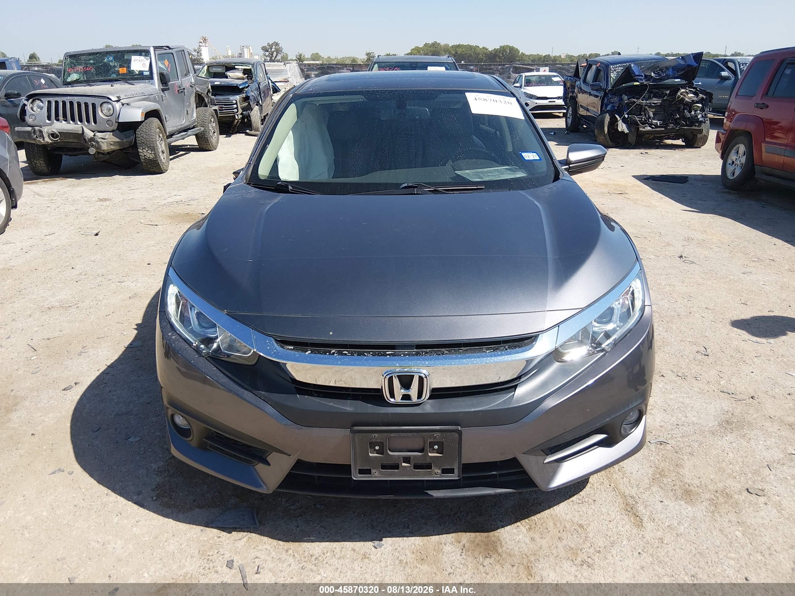 2018 Honda Civic Ex-l Черный vin: JHMFC1F78JX034464