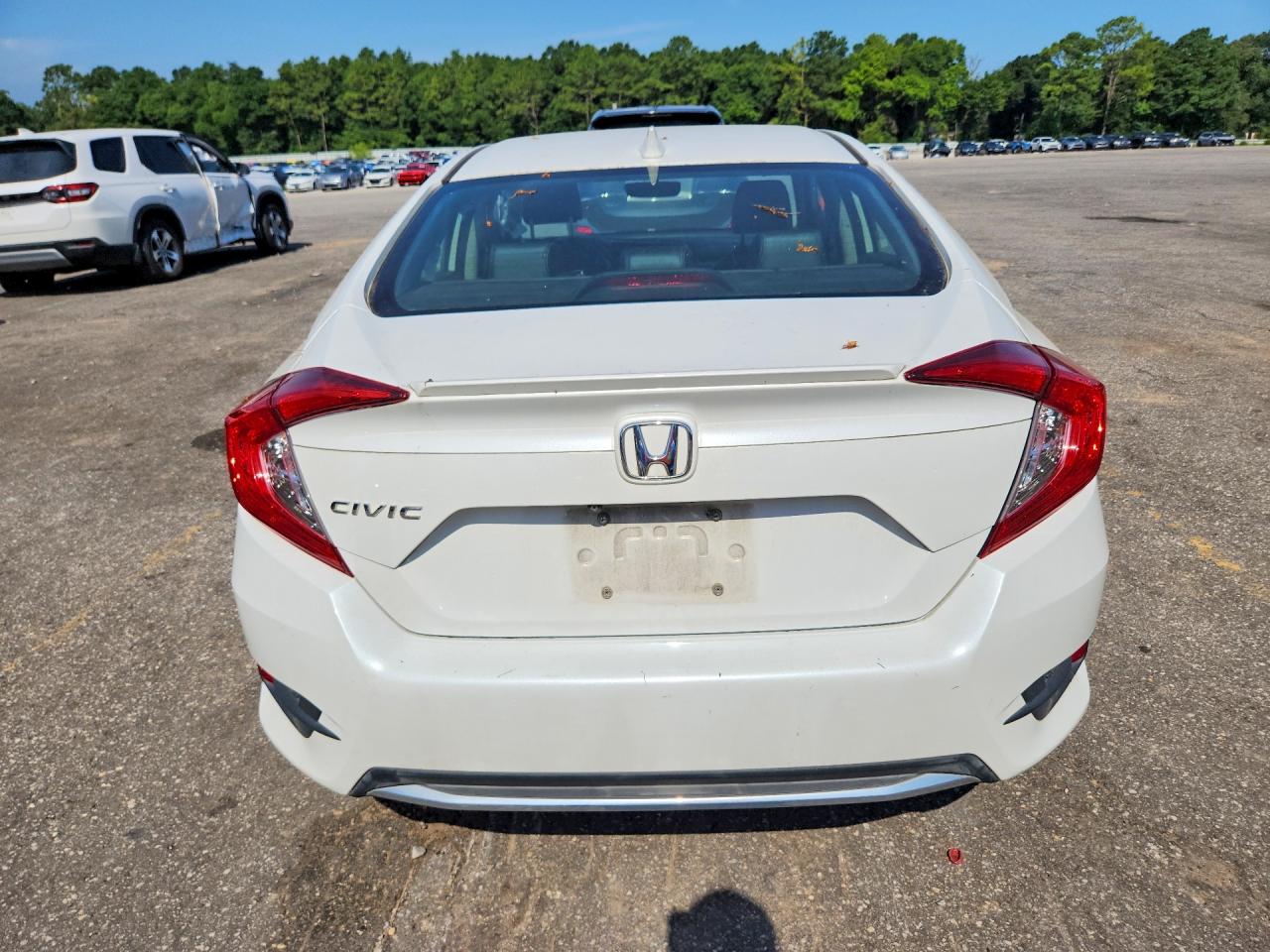 2019 Honda Civic Exl White vin: JHMFC1F7XKX010331