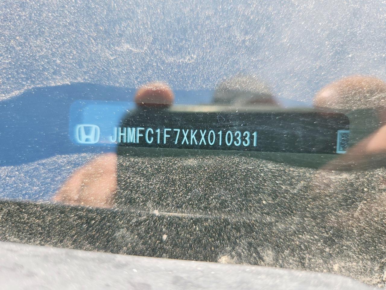 2019 Honda Civic Exl White vin: JHMFC1F7XKX010331