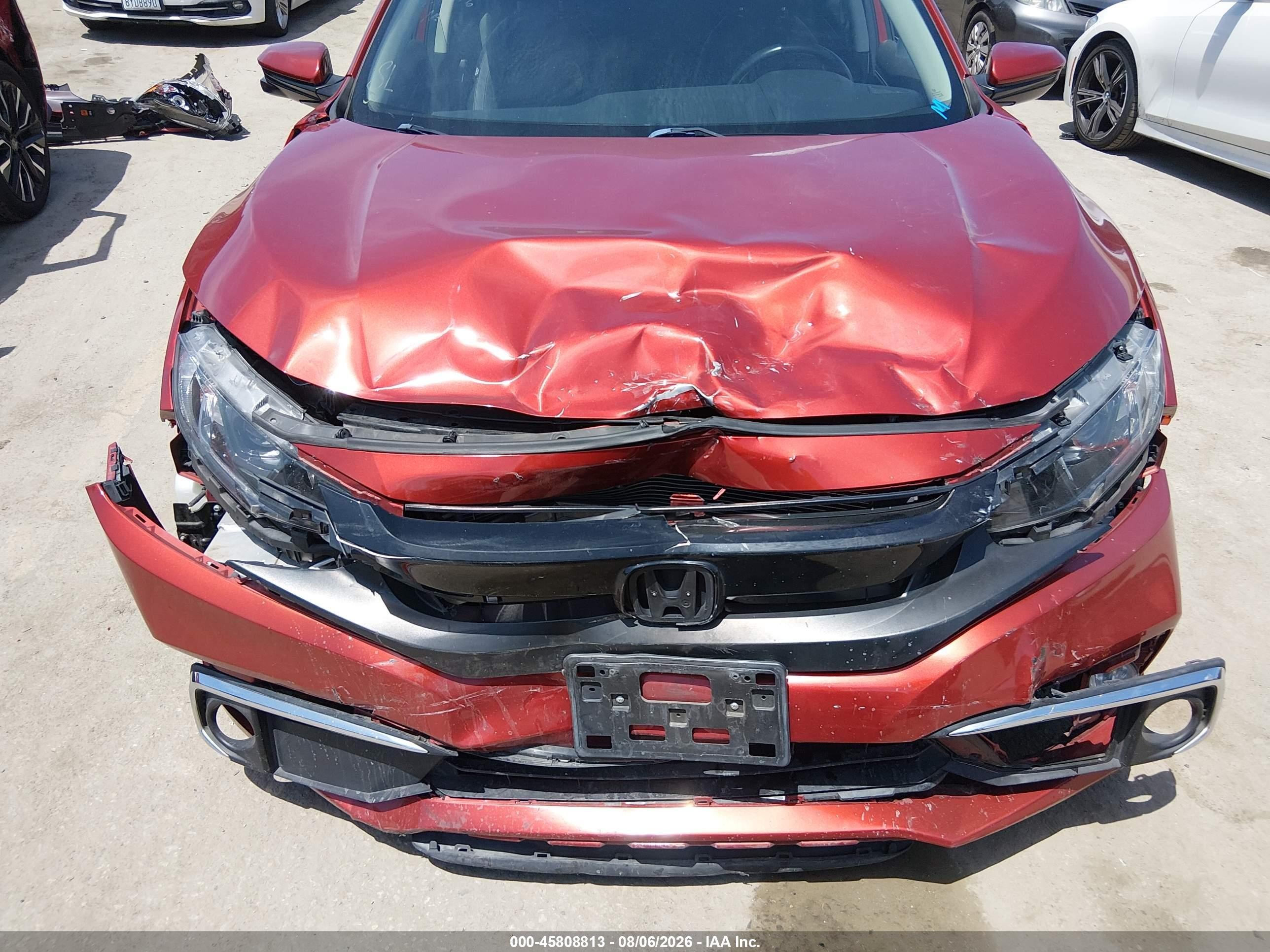 2019 Honda Civic Ex-l Orange vin: JHMFC1F7XKX014346