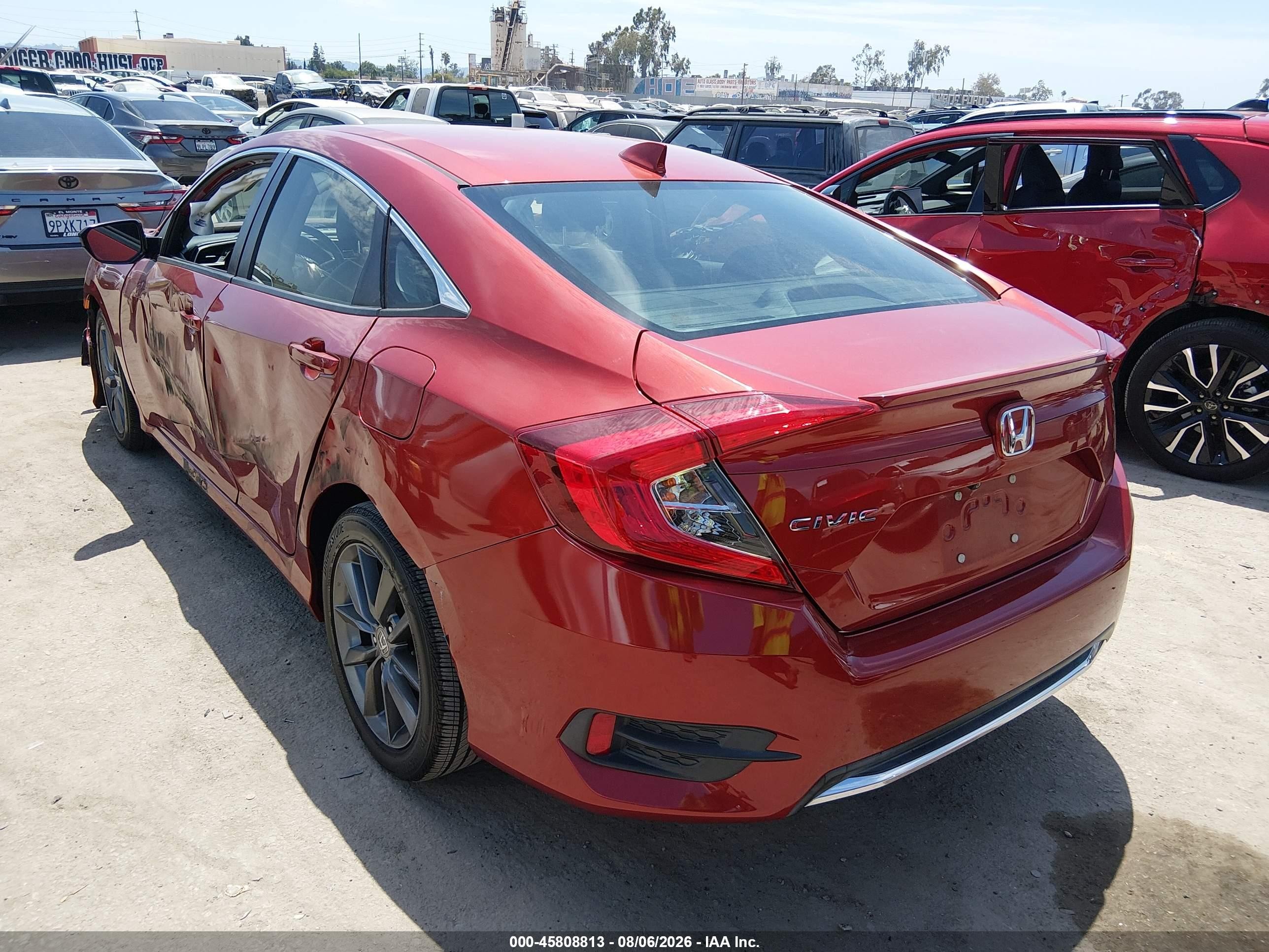 2019 Honda Civic Ex-l Orange vin: JHMFC1F7XKX014346