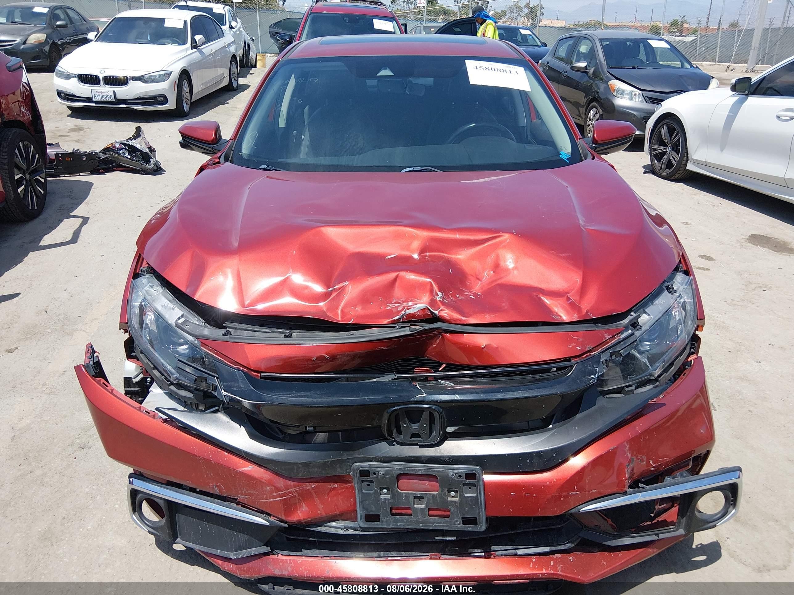2019 Honda Civic Ex-l Orange vin: JHMFC1F7XKX014346