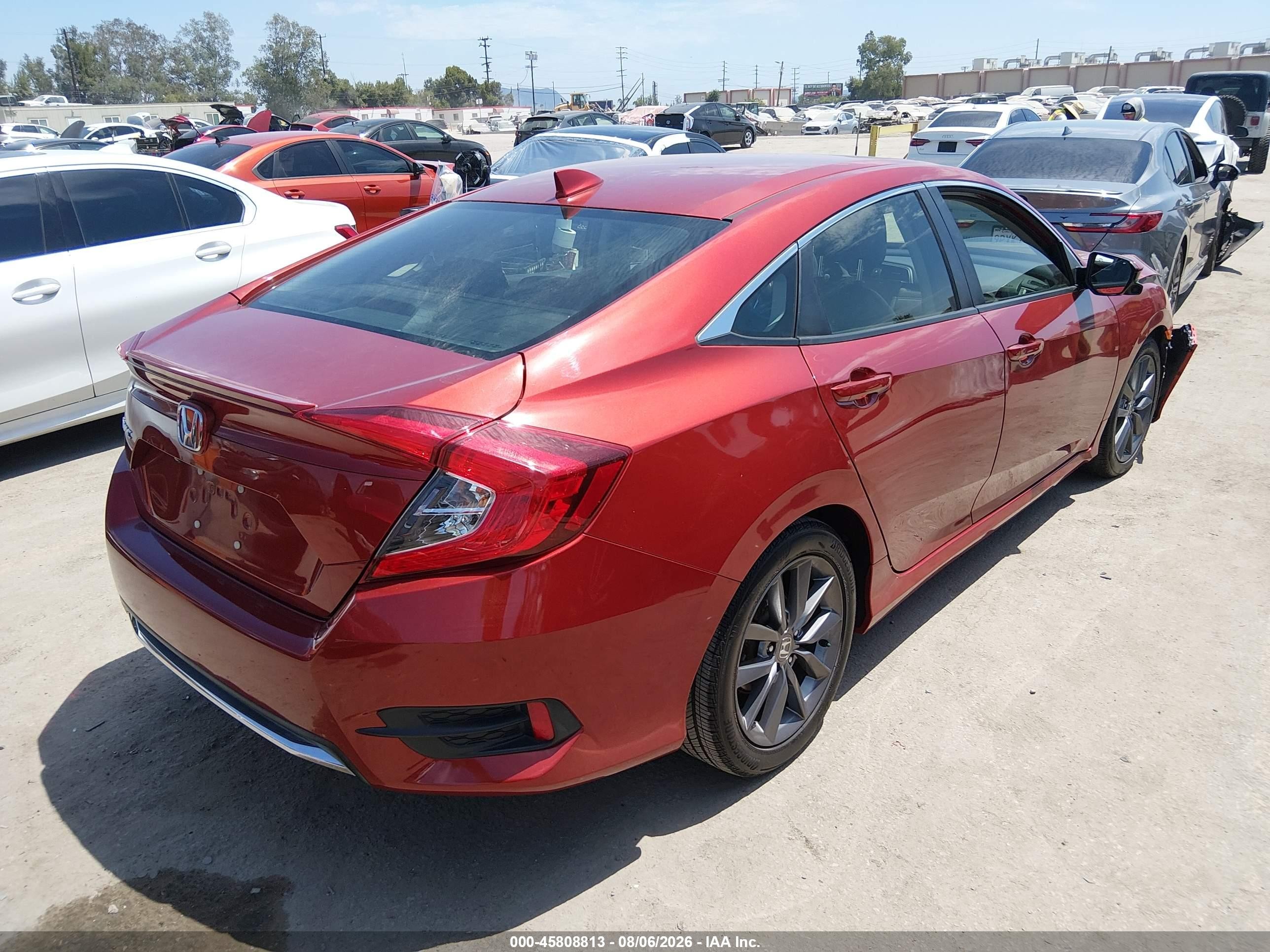 2019 Honda Civic Ex-l Orange vin: JHMFC1F7XKX014346