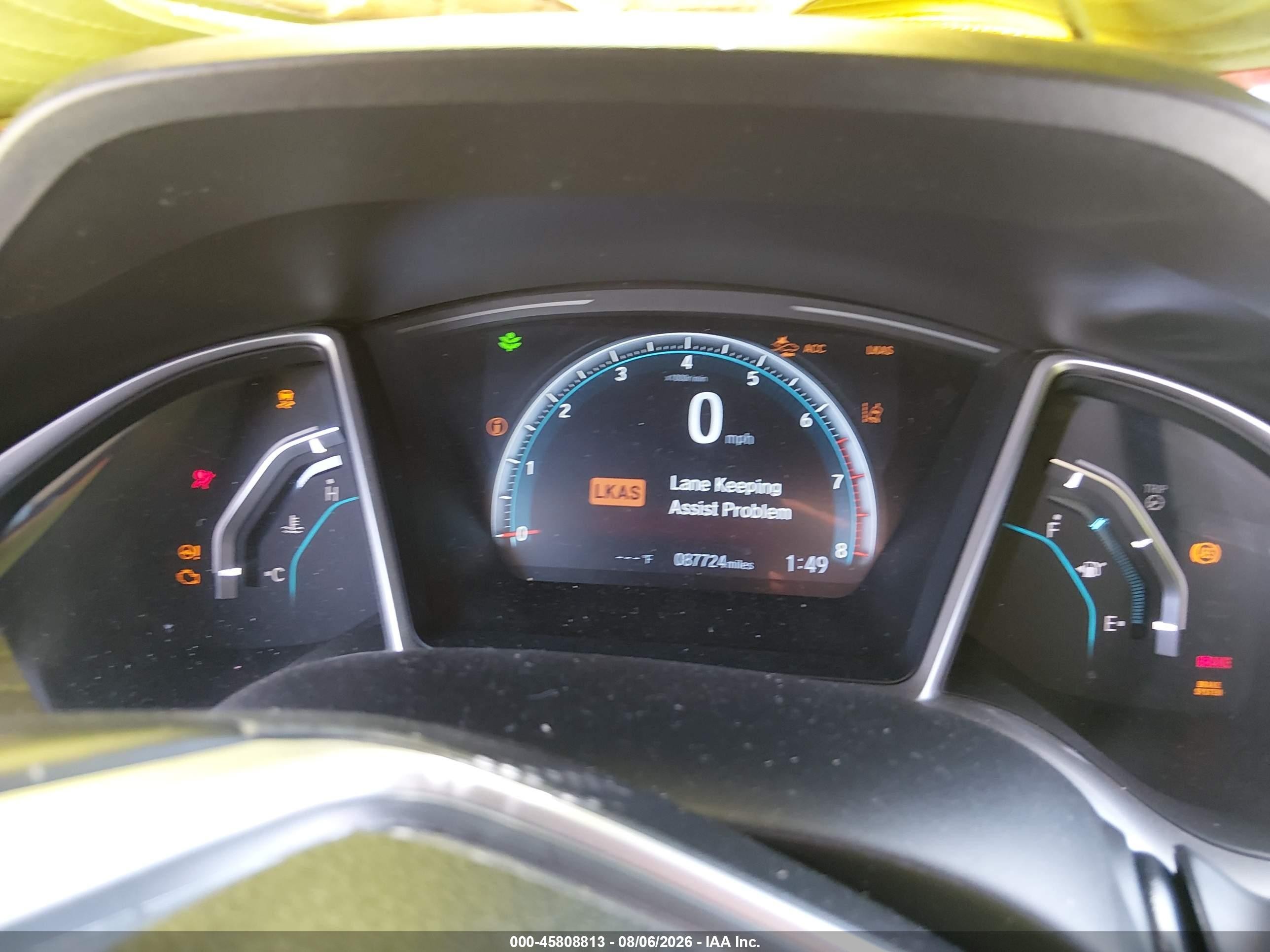 2019 Honda Civic Ex-l Orange vin: JHMFC1F7XKX014346