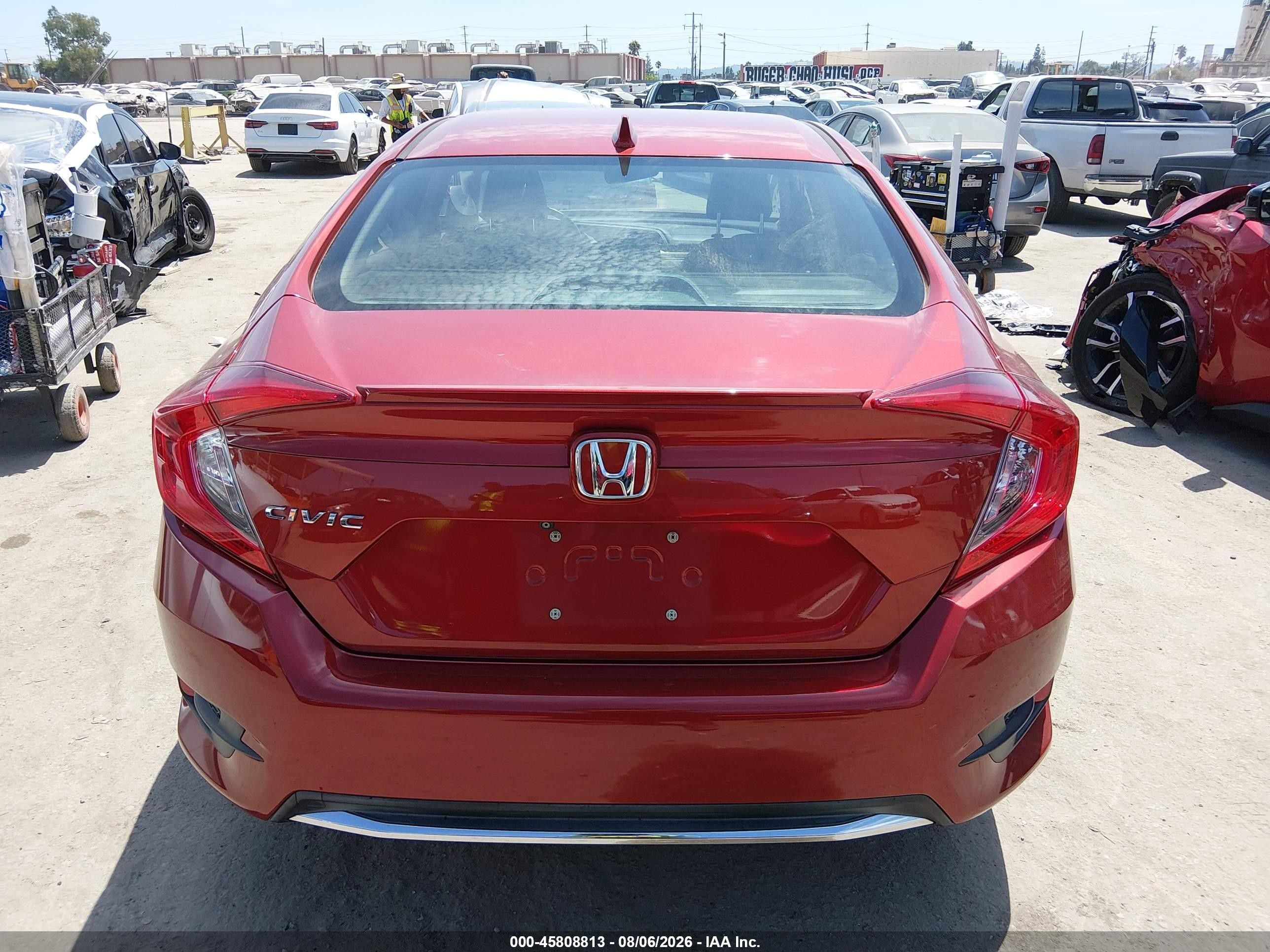 2019 Honda Civic Ex-l Orange vin: JHMFC1F7XKX014346