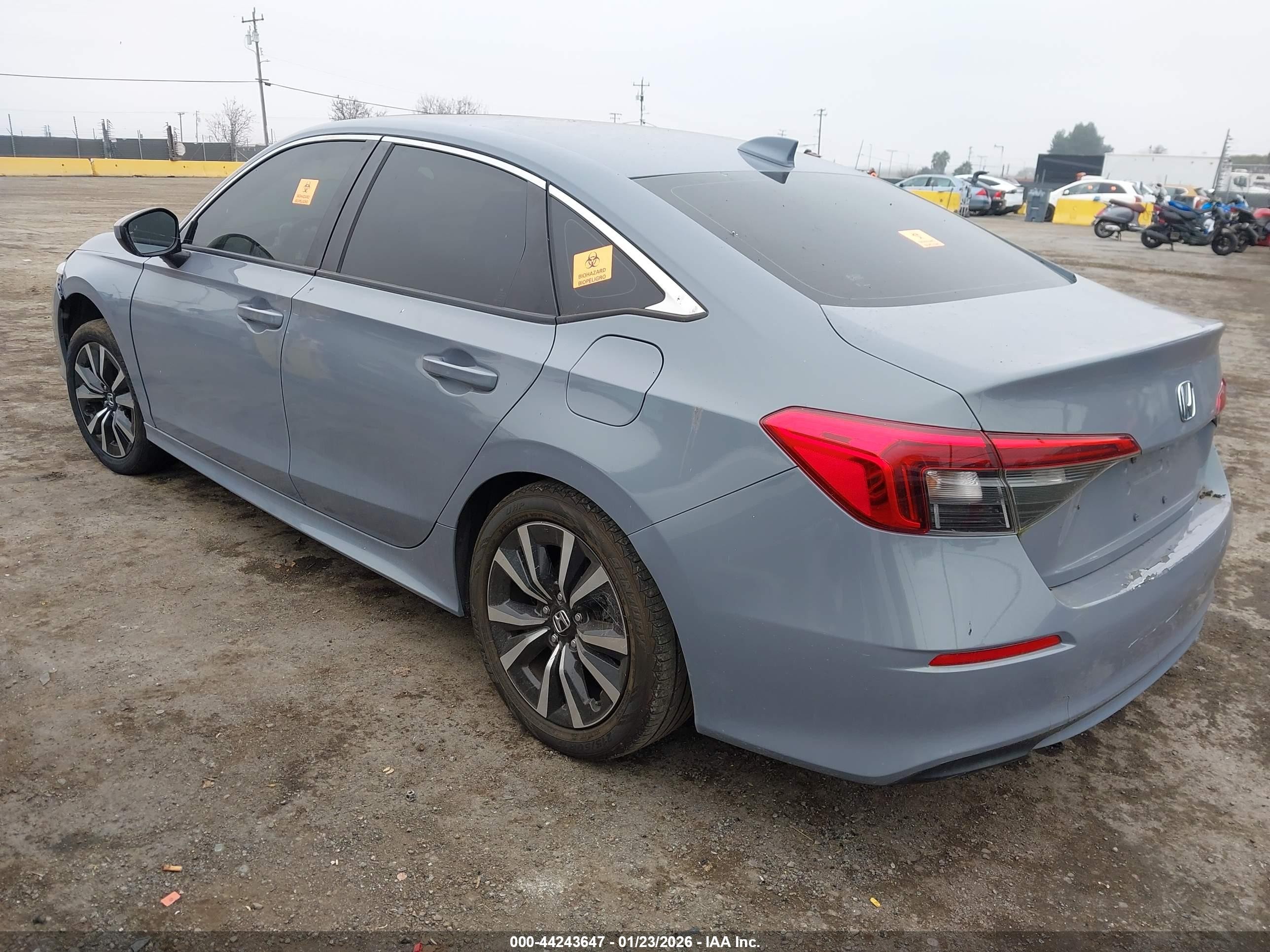 2022 Honda Civic Ex Gray vin: JHMFE1F73NX008421